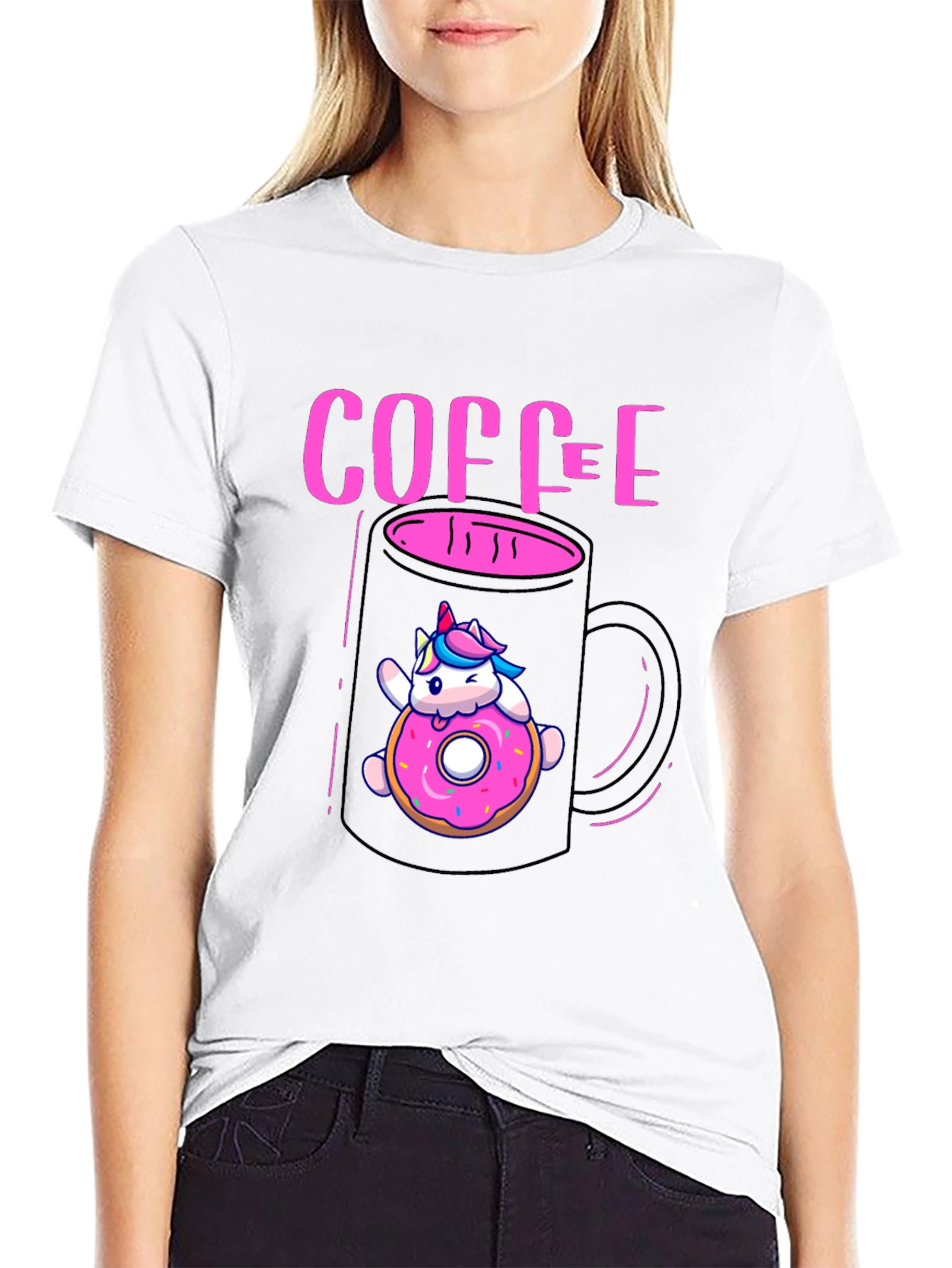 Unicorn Coffee & Donut Graphic Tee