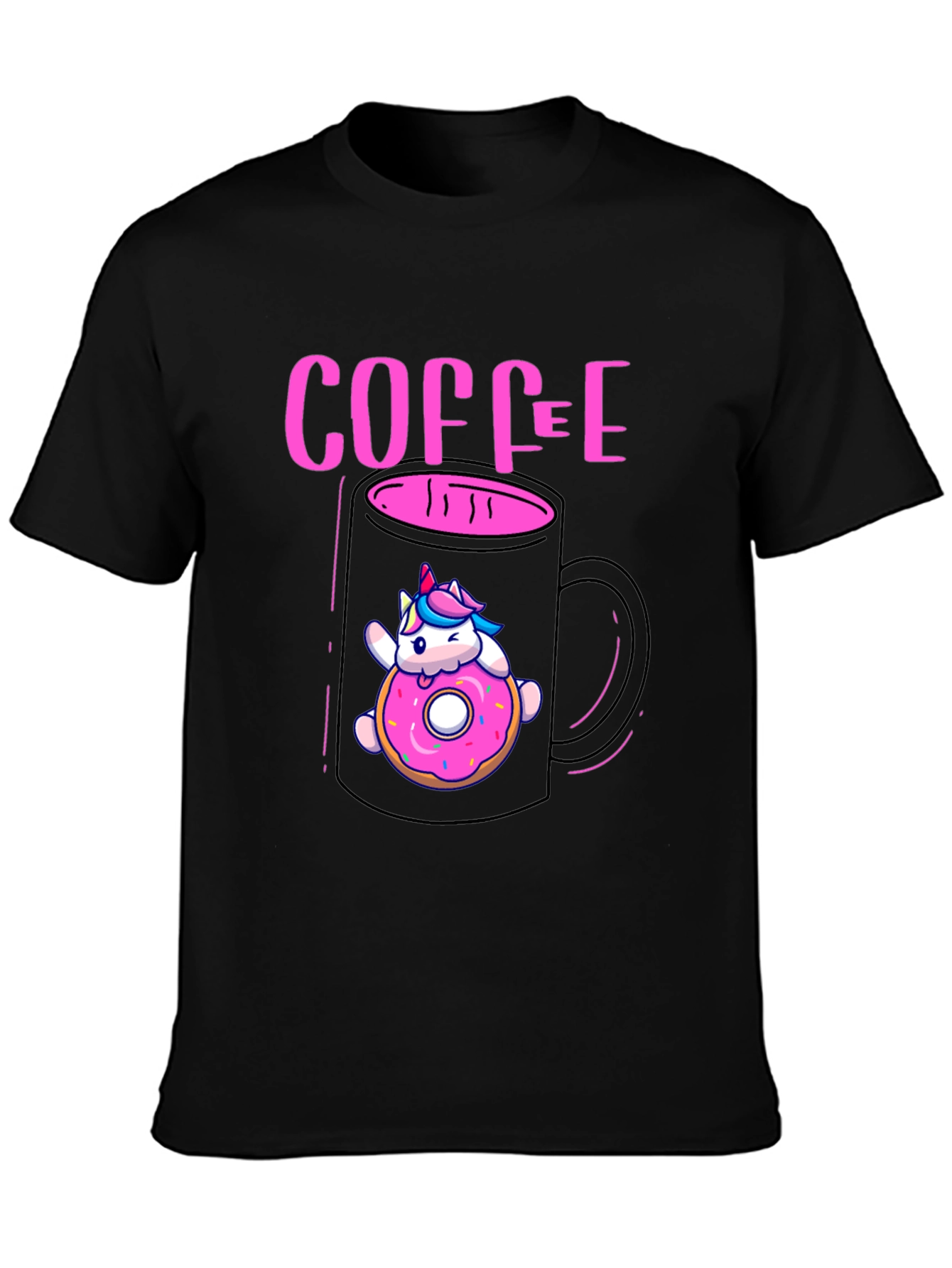Unicorn Coffee & Donut Graphic Tee