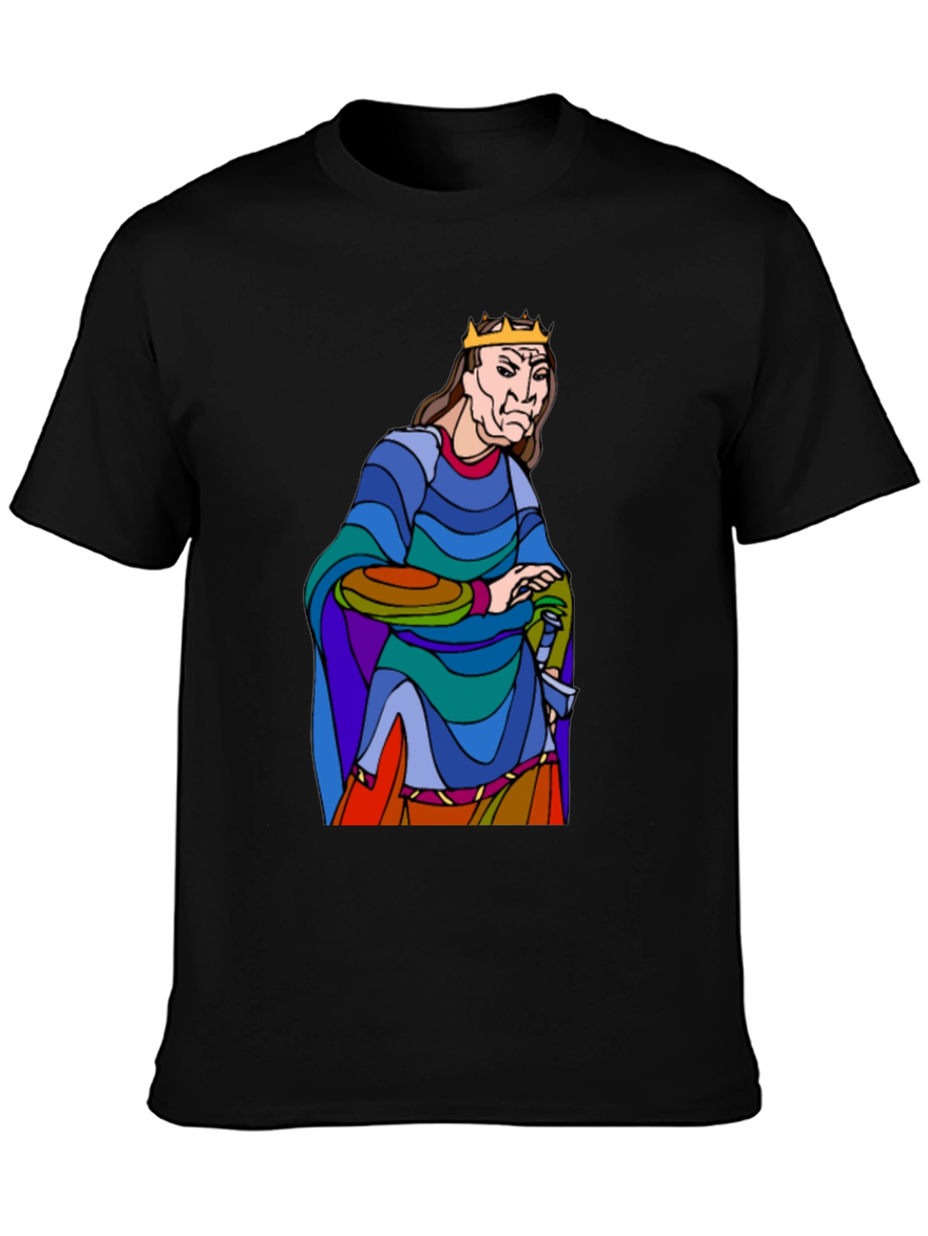 King Cartoon Graphic T-Shirt - Black