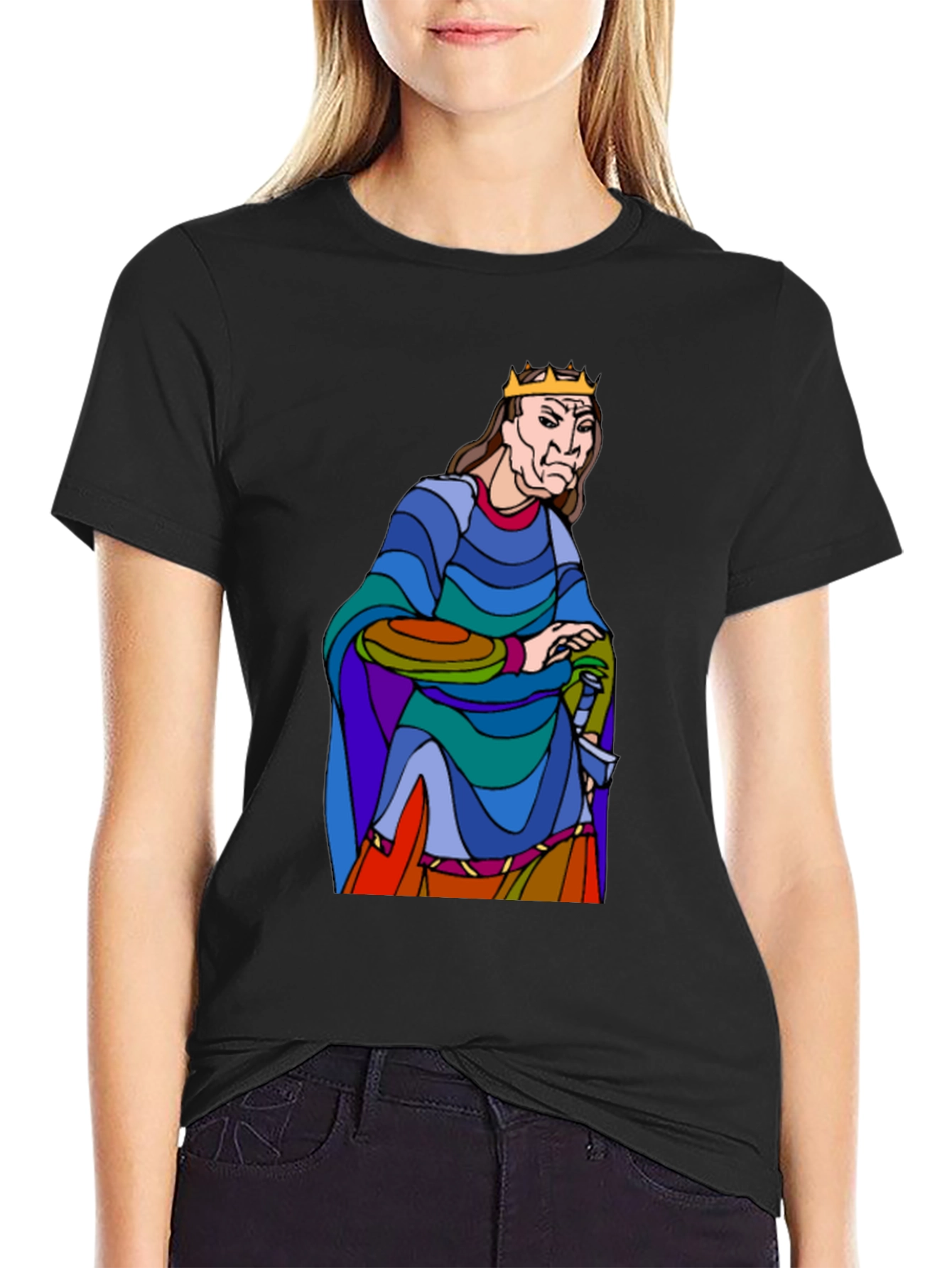 King Cartoon Graphic T-Shirt - Black