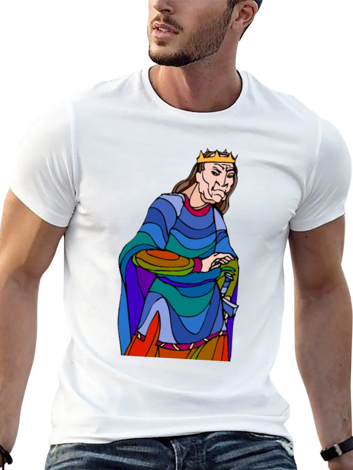 King Cartoon Graphic T-Shirt - Black