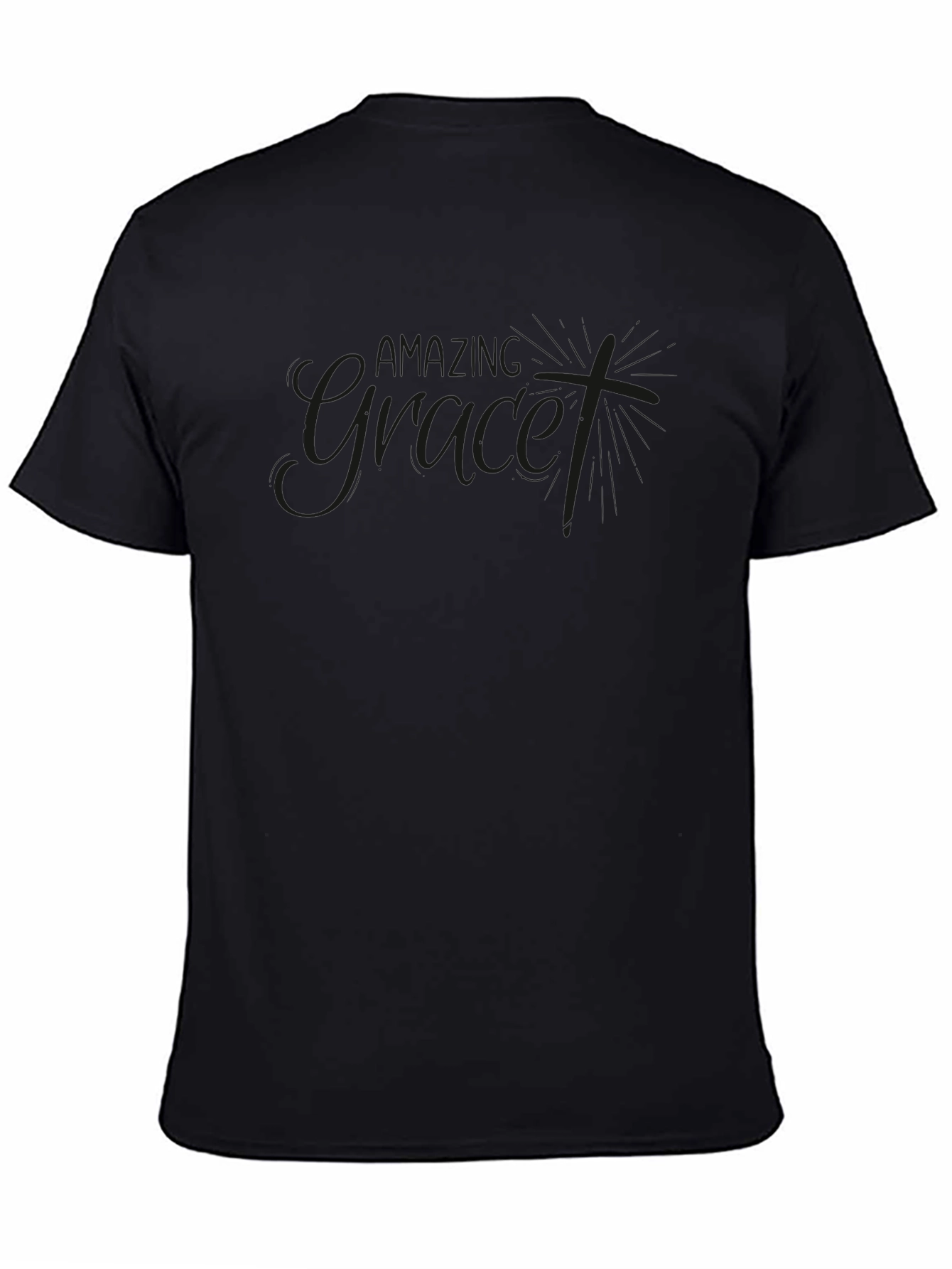 Plain Black Crew Neck T-Shirt - Casual Comfort