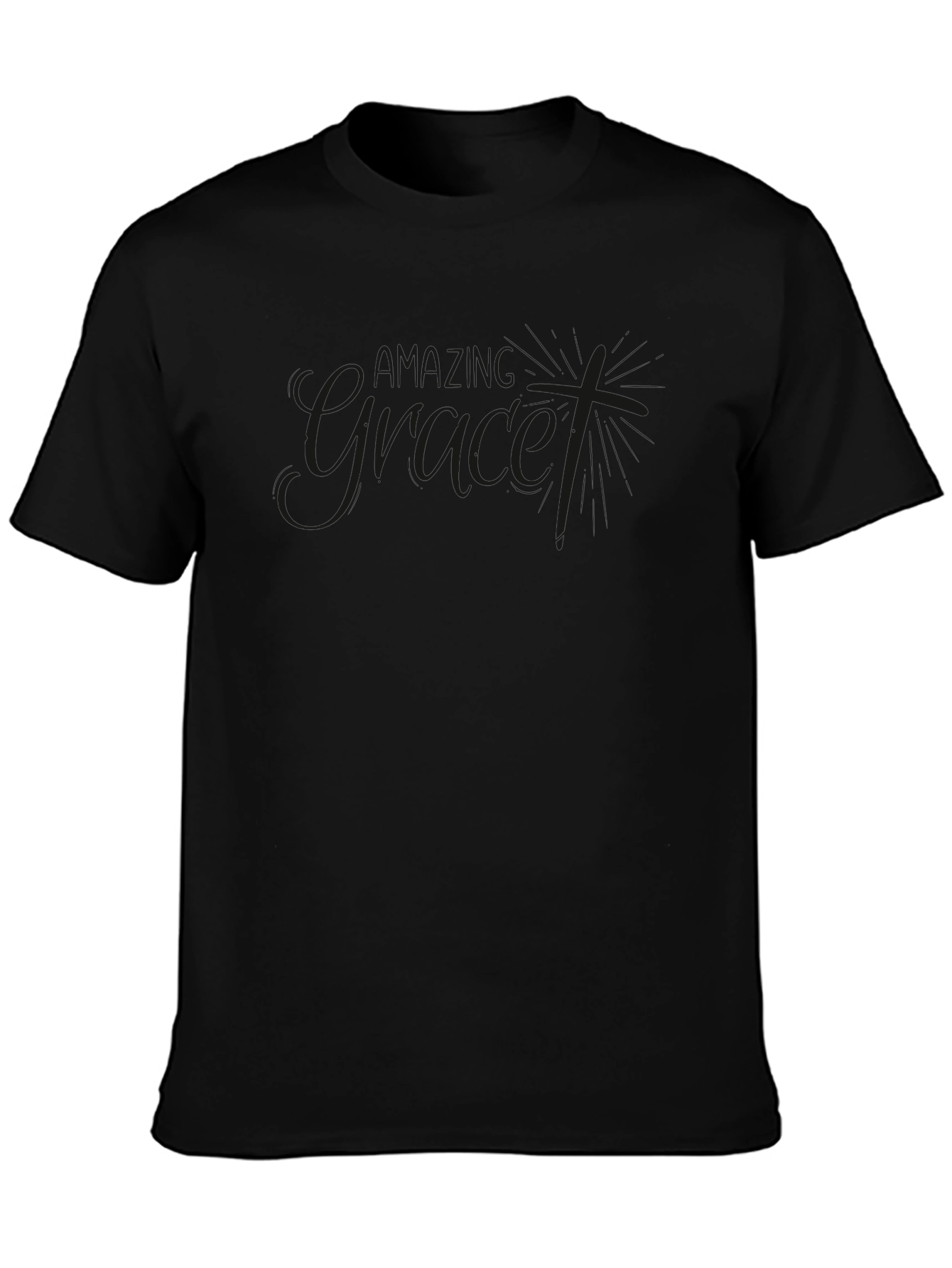 Plain Black Crew Neck T-Shirt - Casual Comfort