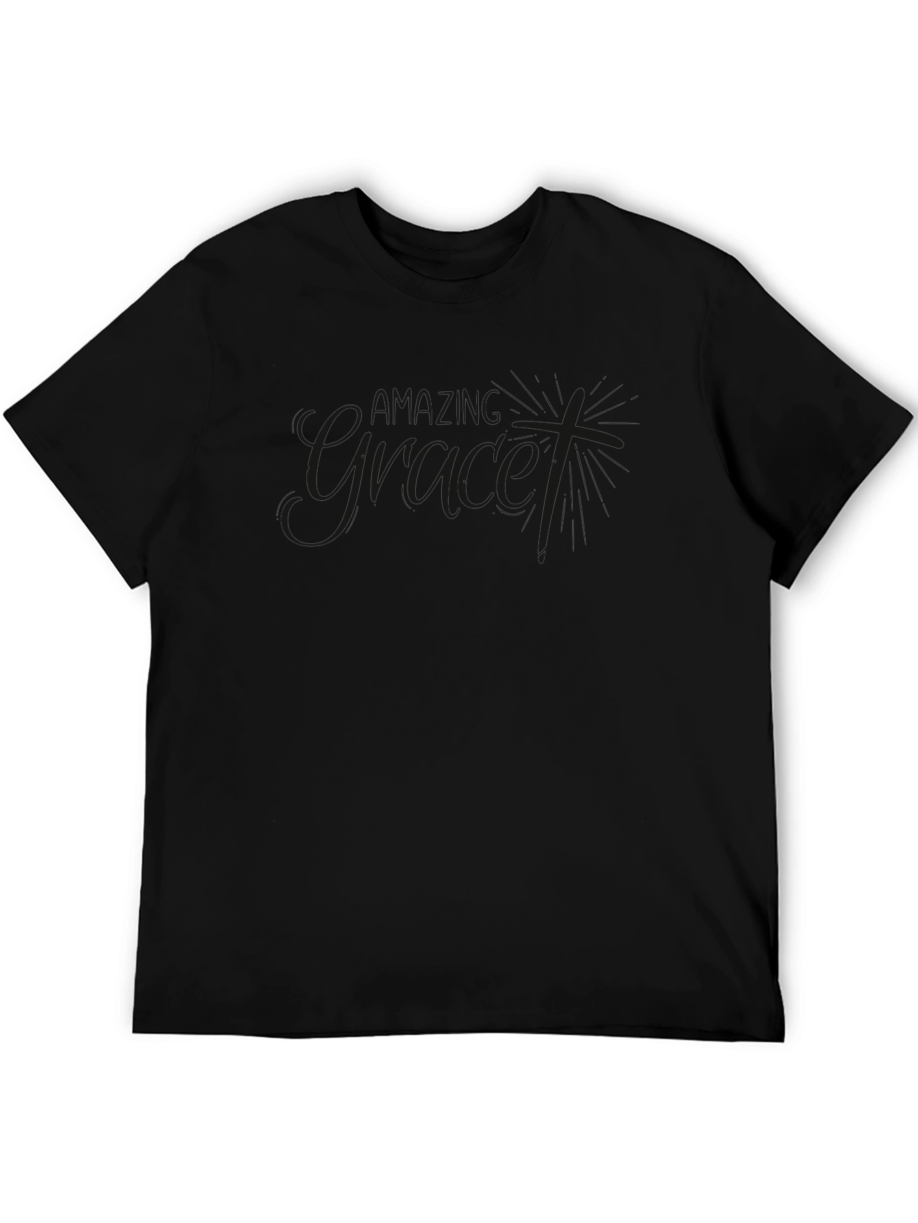 Plain Black Crew Neck T-Shirt - Casual Comfort