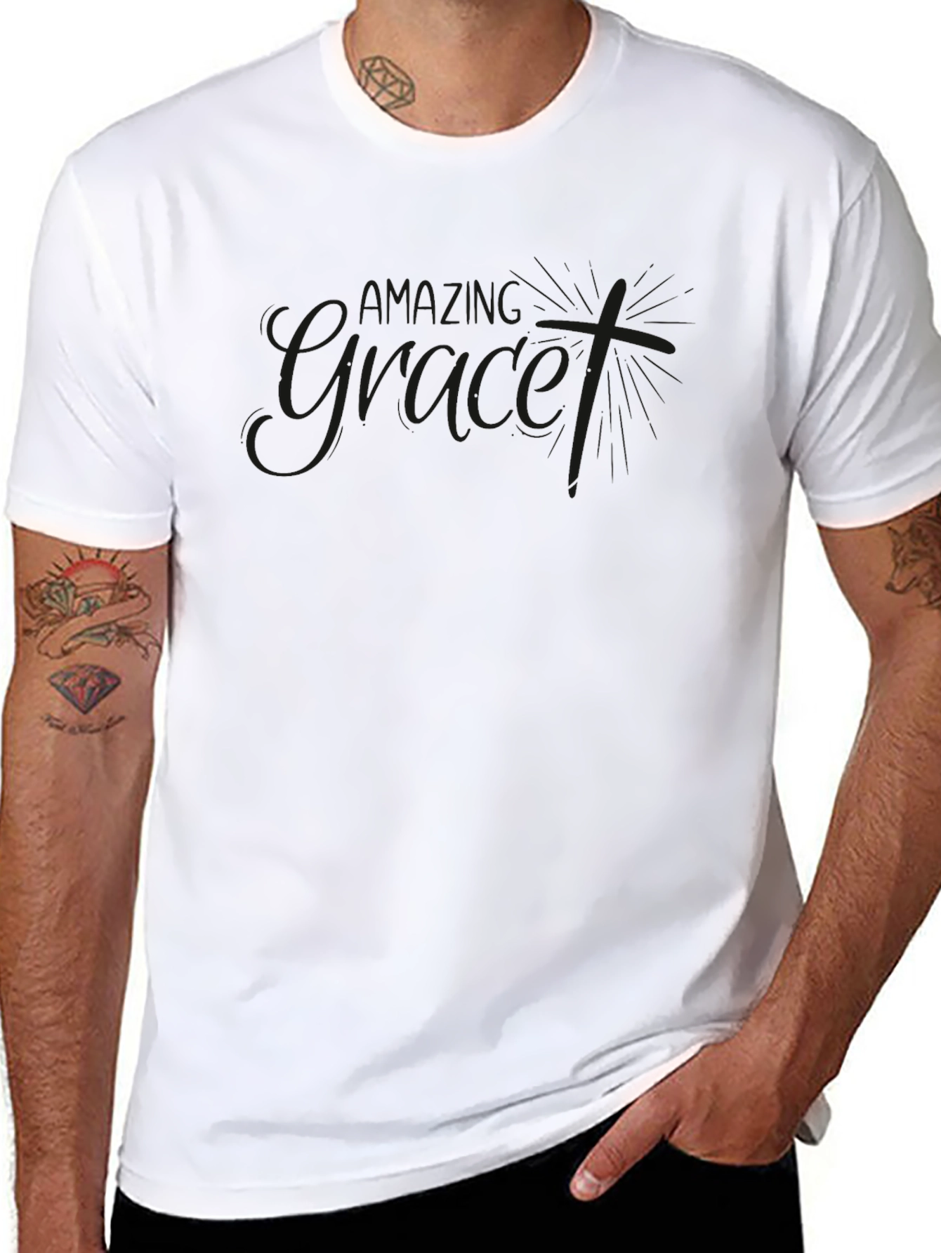 Plain Black Crew Neck T-Shirt - Casual Comfort