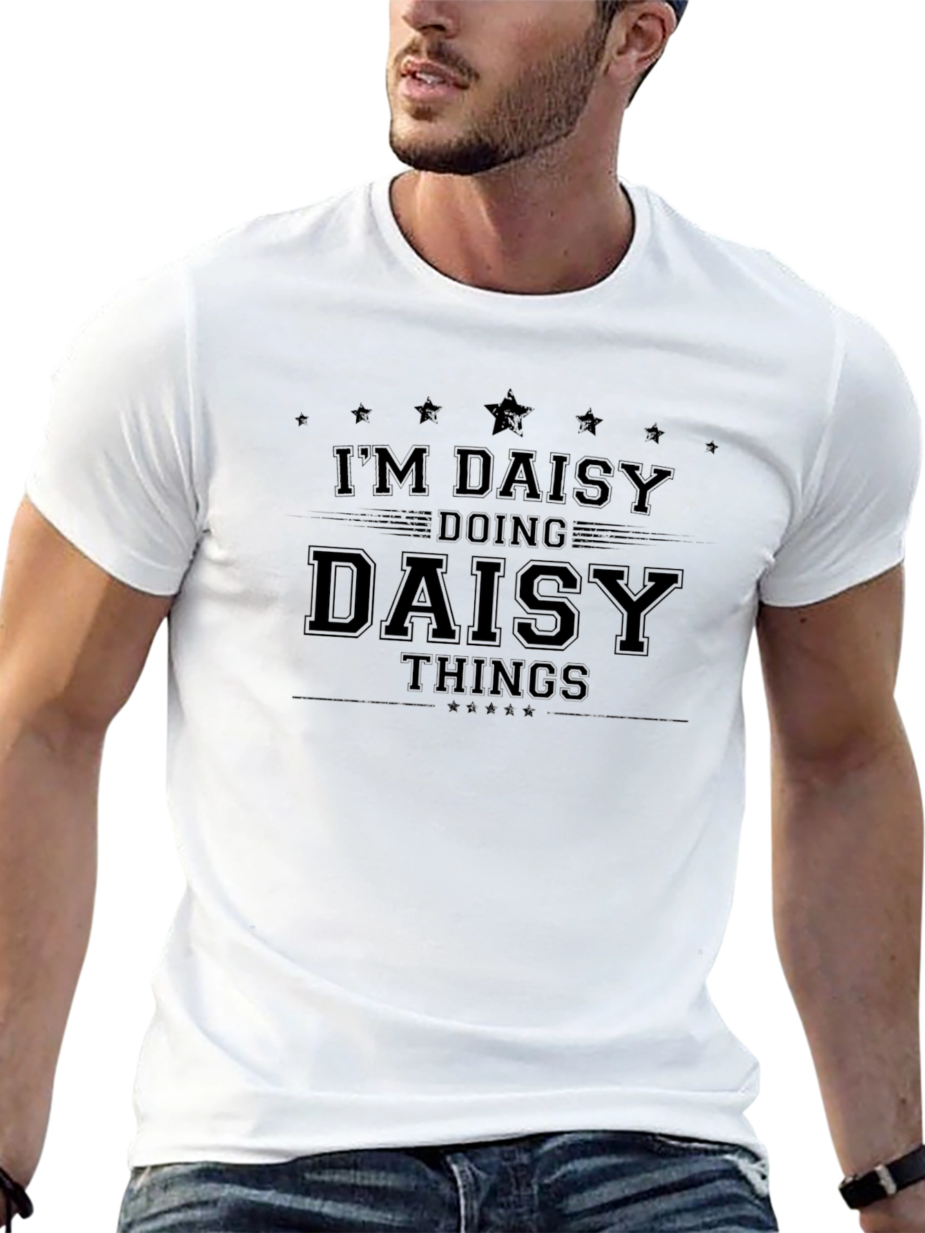 Im Daisy Doing Daisy Things Black T-Shirt