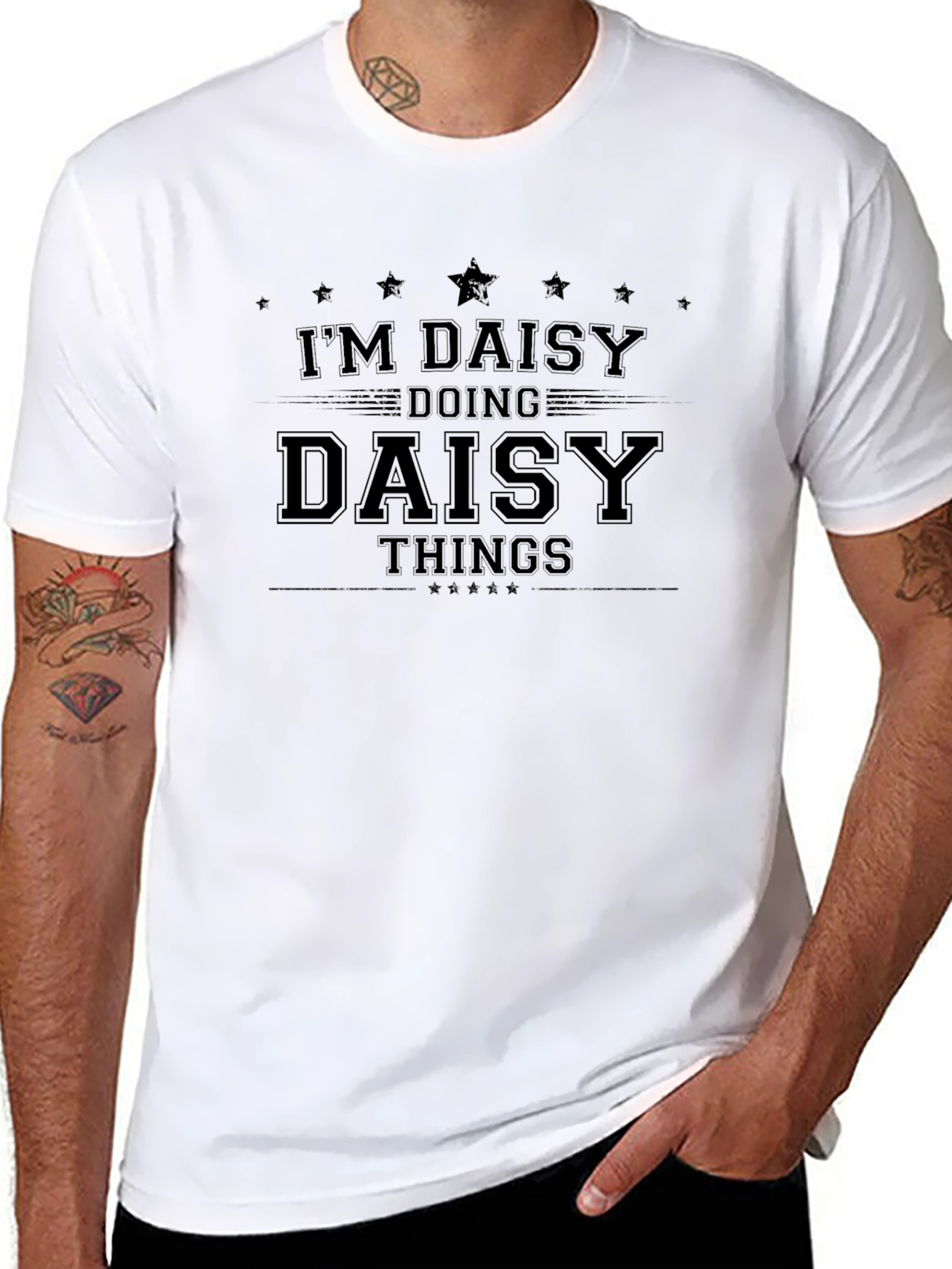 Im Daisy Doing Daisy Things Black T-Shirt