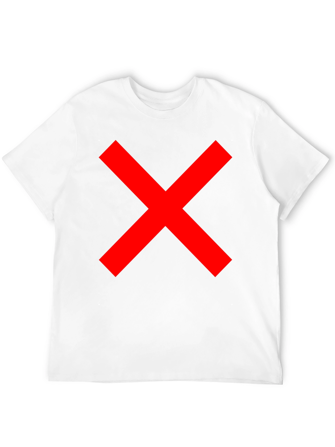 Mens Black T-Shirt with Red X Graphic