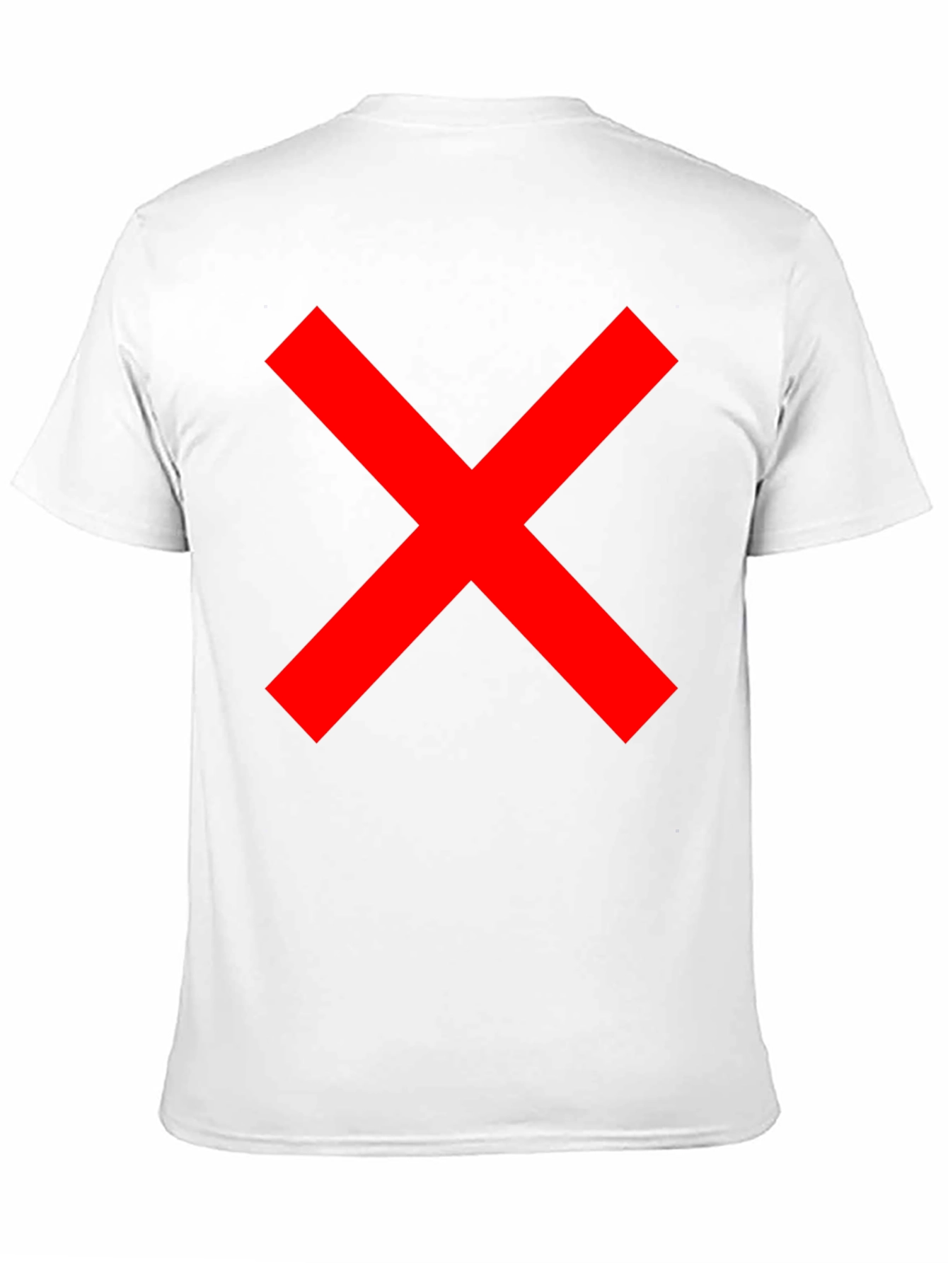 Mens Black T-Shirt with Red X Graphic
