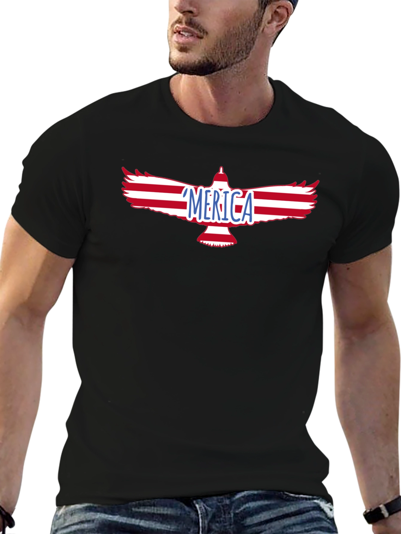 Americana Eagle Graphic Tee - Patriotic T-Shirt