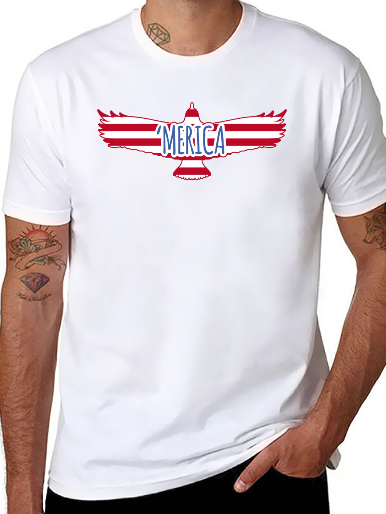 Americana Eagle Graphic Tee - Patriotic T-Shirt