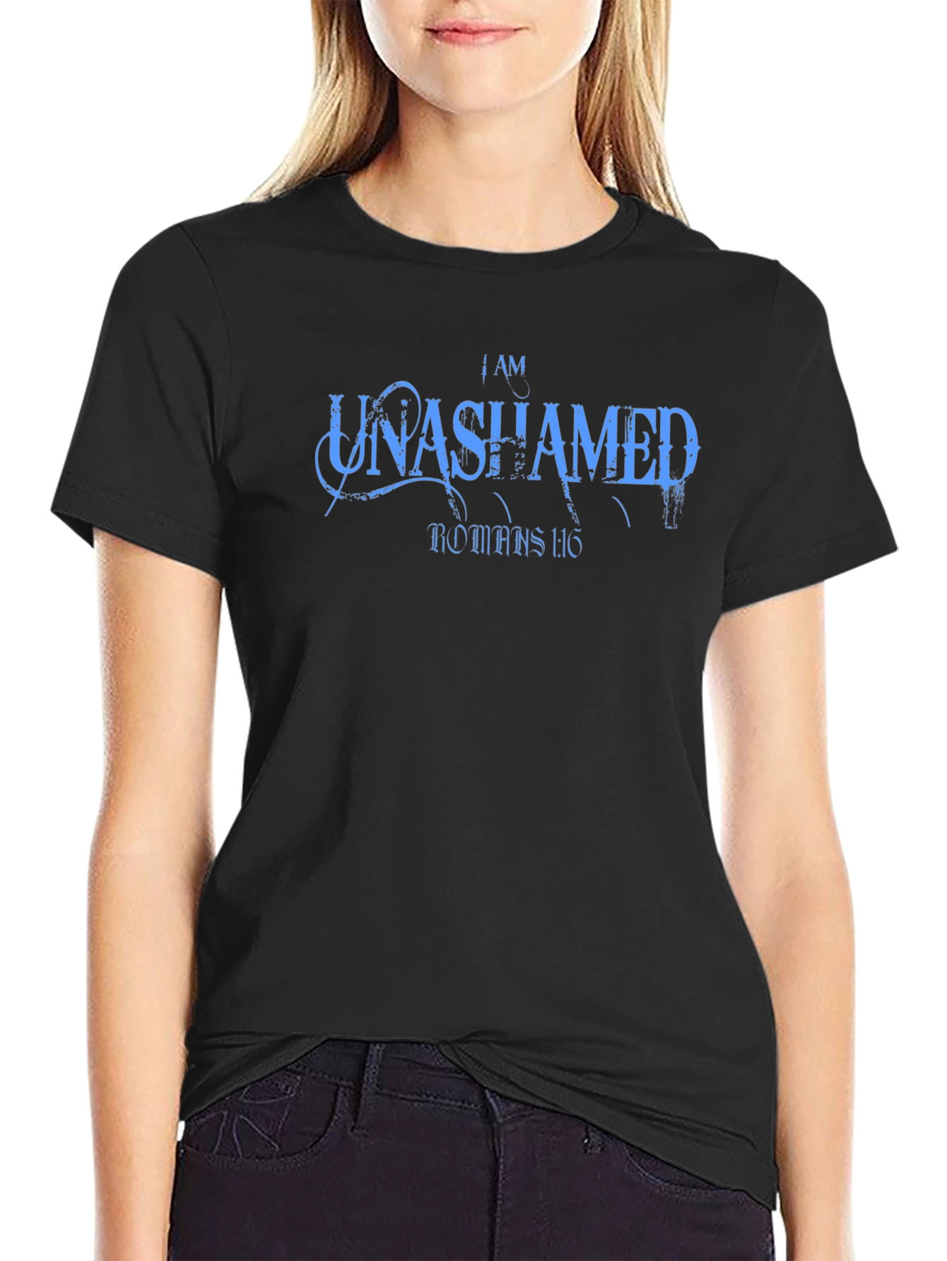 I AM UNASHAMED Christian T-Shirt Romans 1:16 Tee