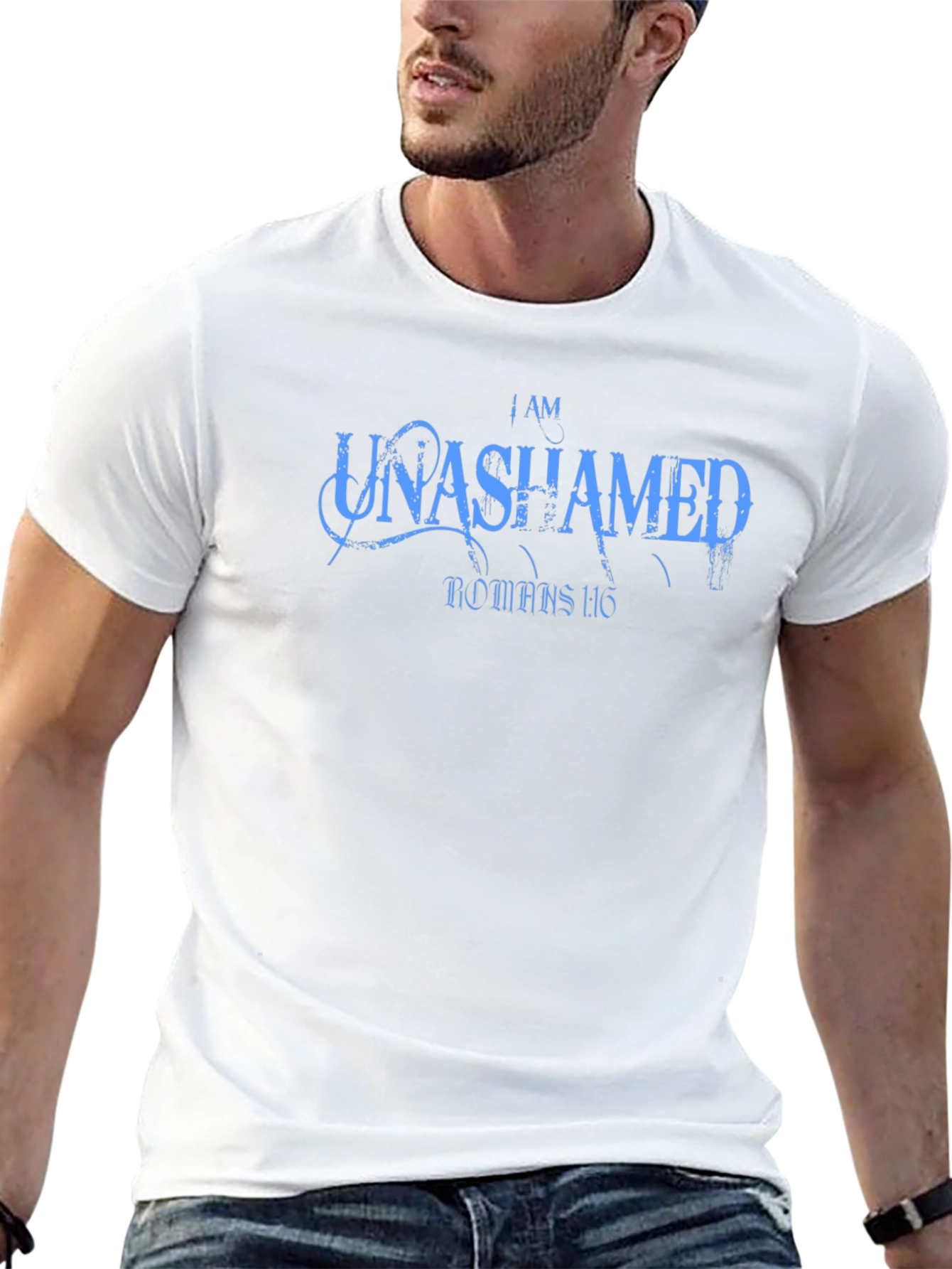 I AM UNASHAMED Christian T-Shirt Romans 1:16 Tee