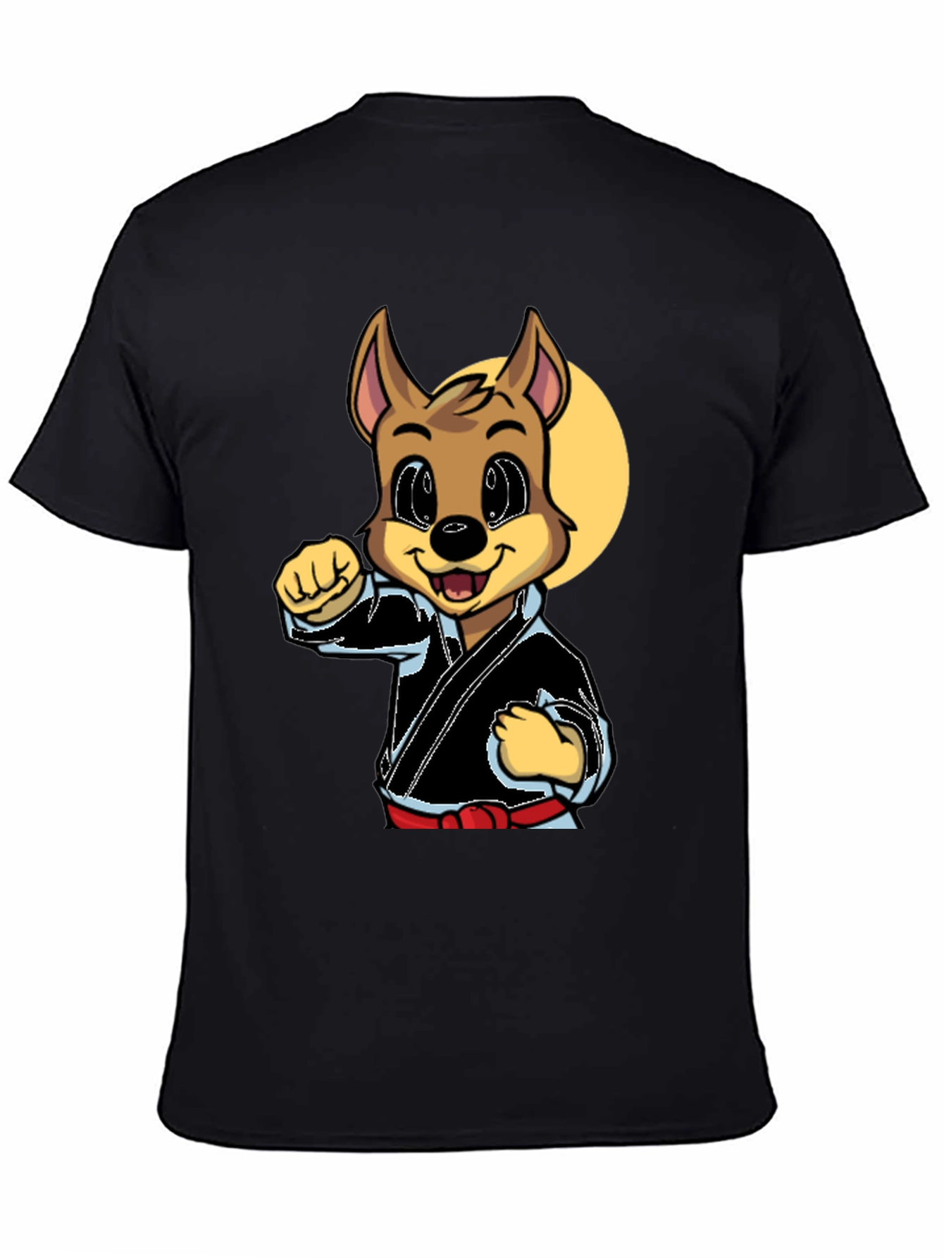 Karate Dog Graphic Tee - Black Martial Arts Shirt