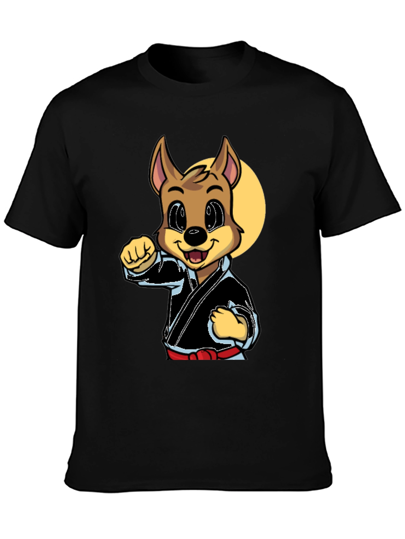 Karate Dog Graphic Tee - Black Martial Arts Shirt
