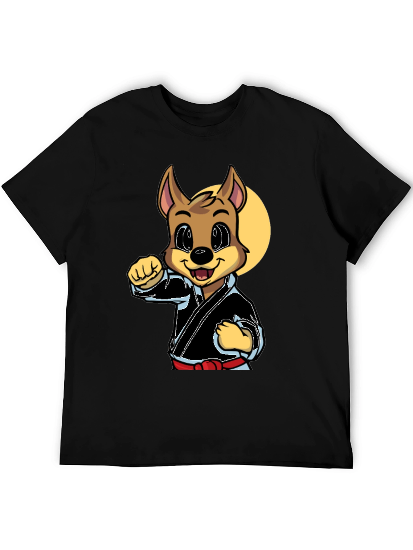 Karate Dog Graphic Tee - Black Martial Arts Shirt
