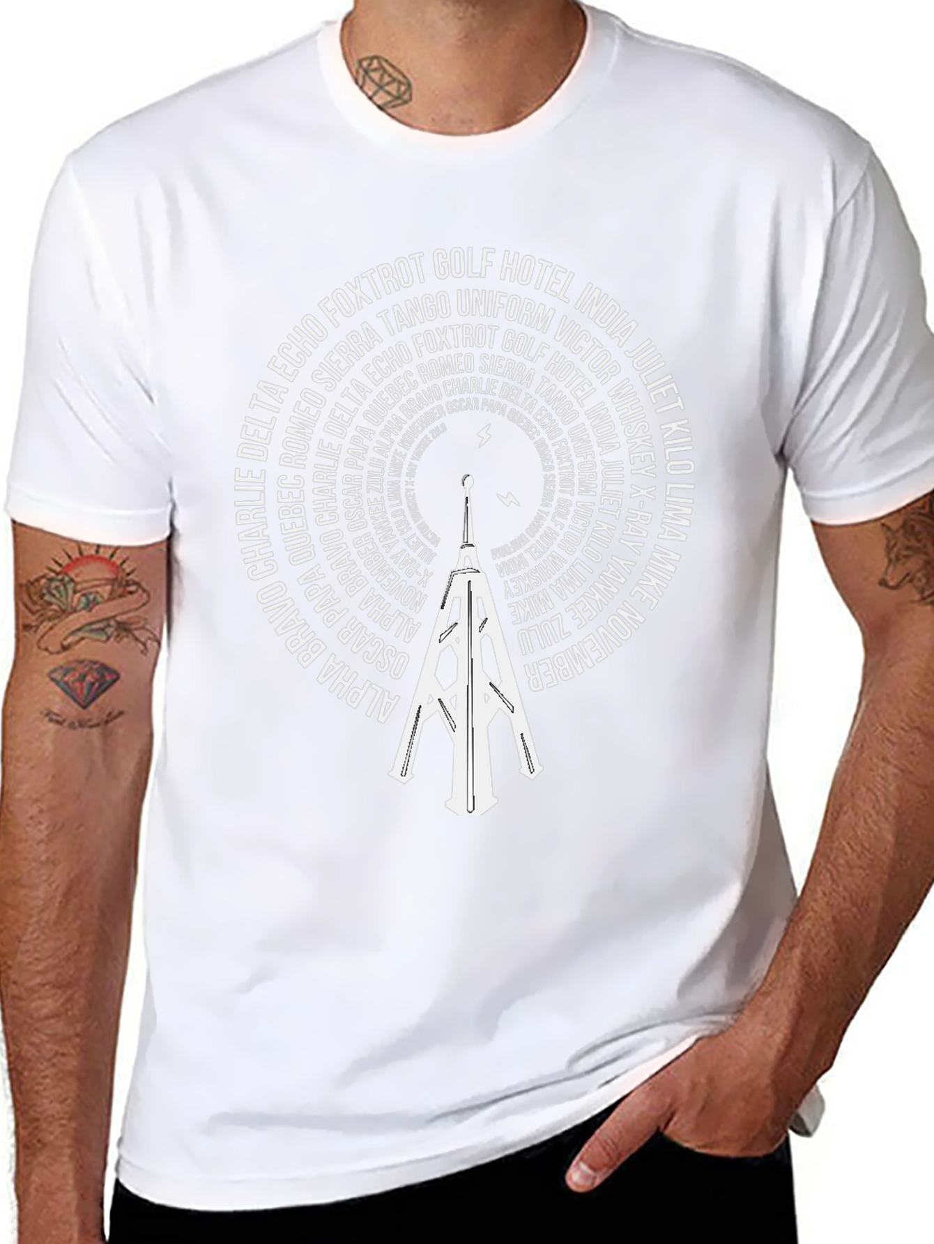 Phonetic Alphabet Tower T-Shirt - Aviation Style