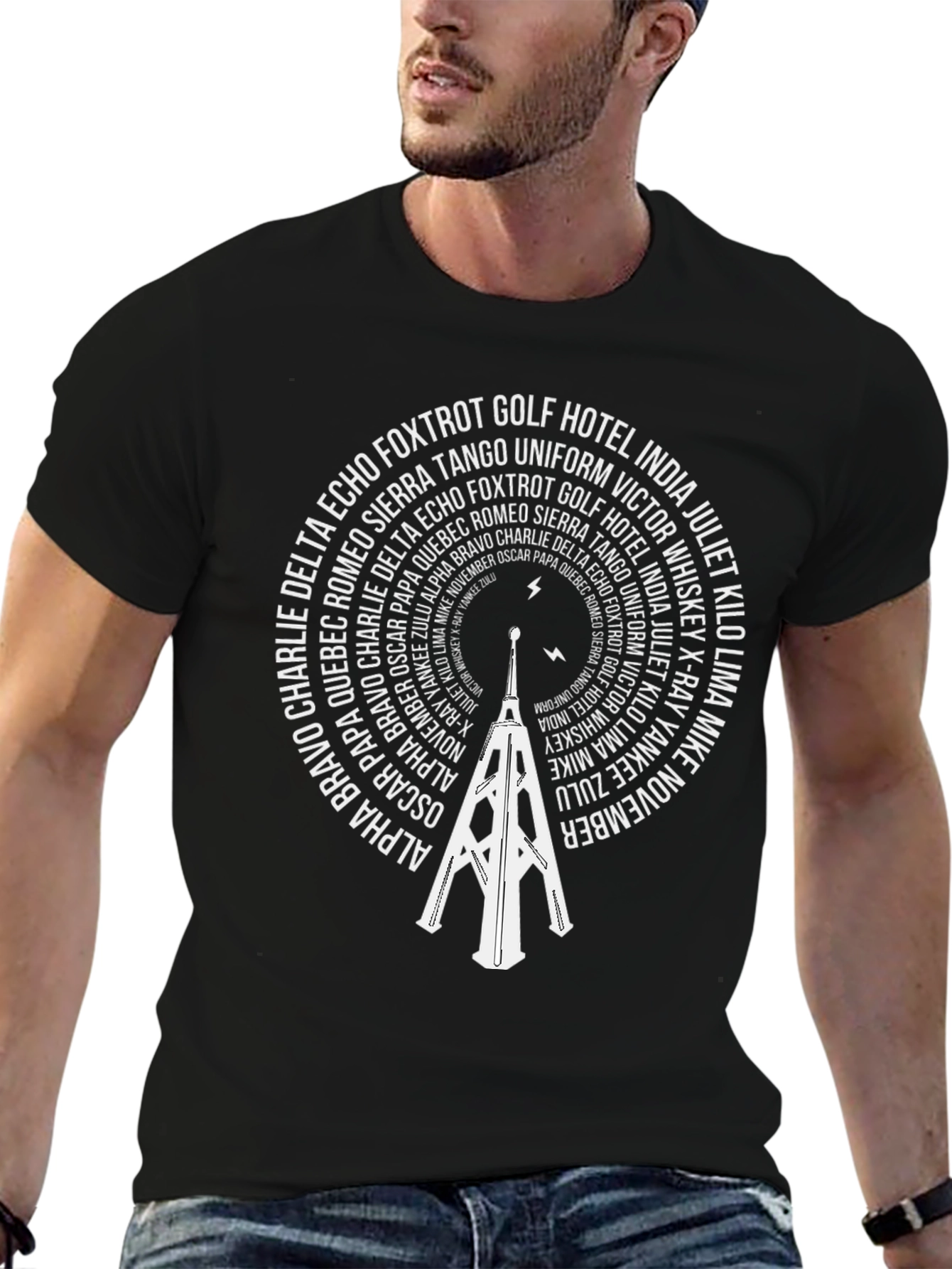 Phonetic Alphabet Tower T-Shirt - Aviation Style