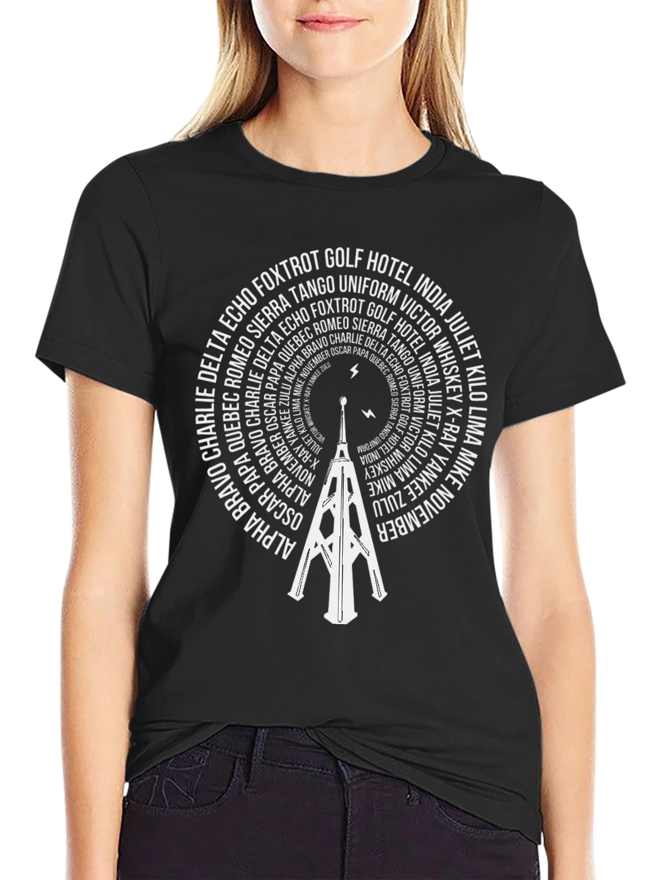 Phonetic Alphabet Tower T-Shirt - Aviation Style