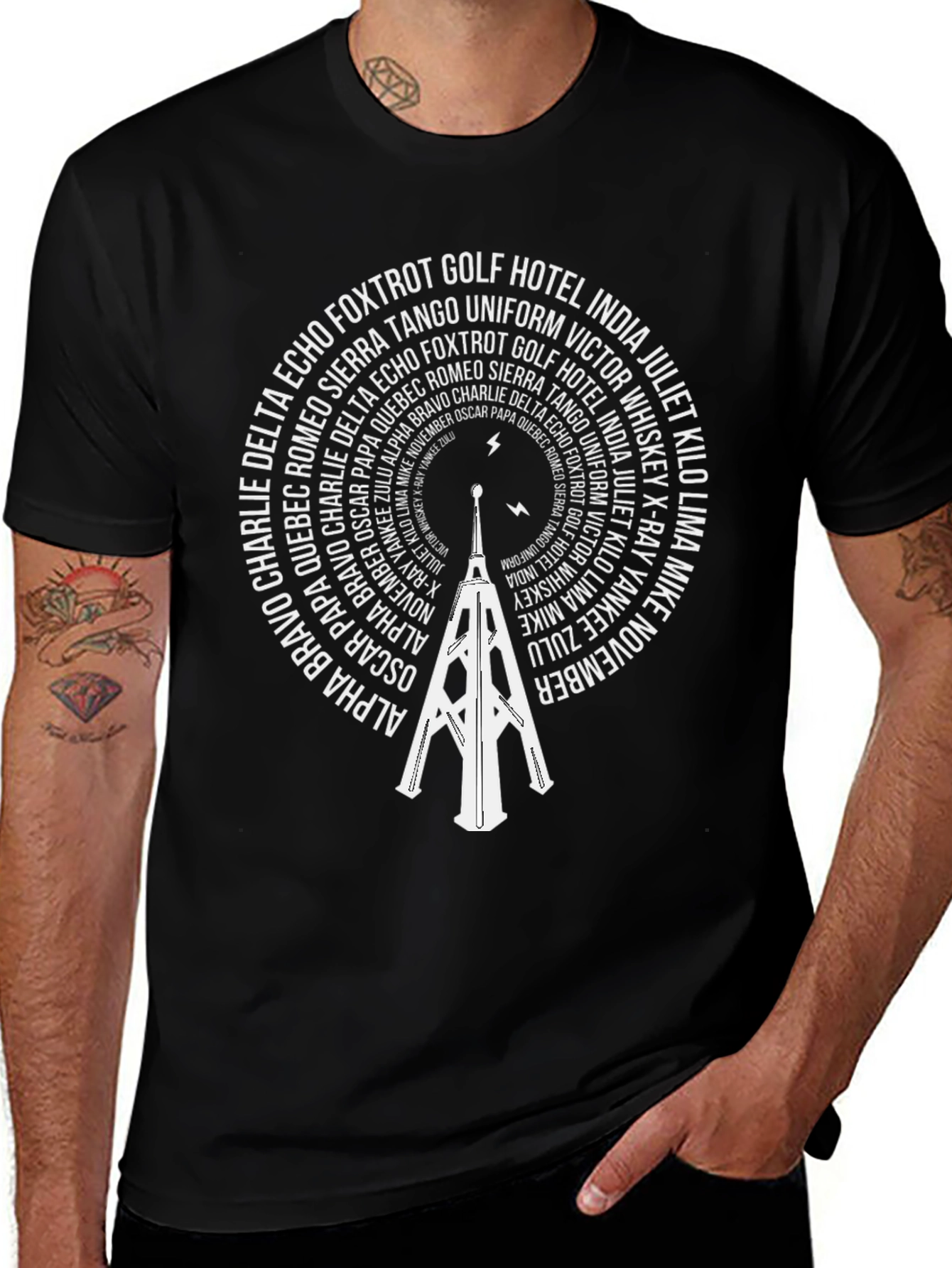Phonetic Alphabet Tower T-Shirt - Aviation Style