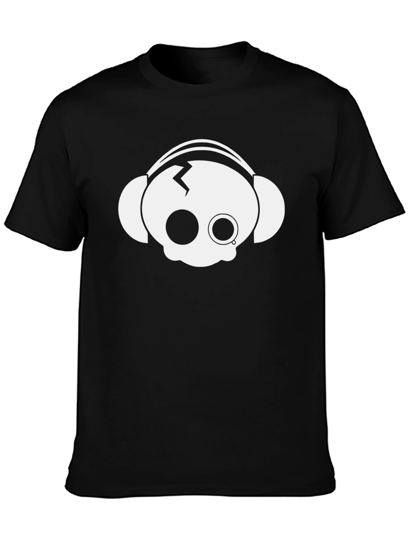 Skull Headphone Graphic Tee - Modern Style