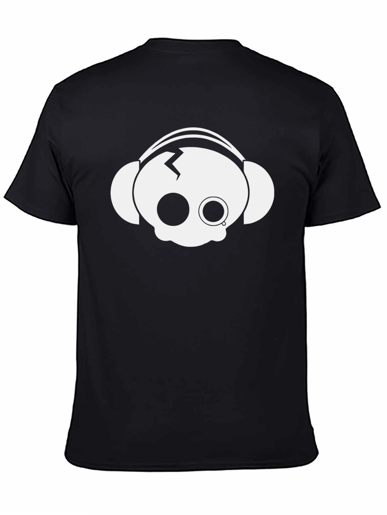 Skull Headphone Graphic Tee - Modern Style