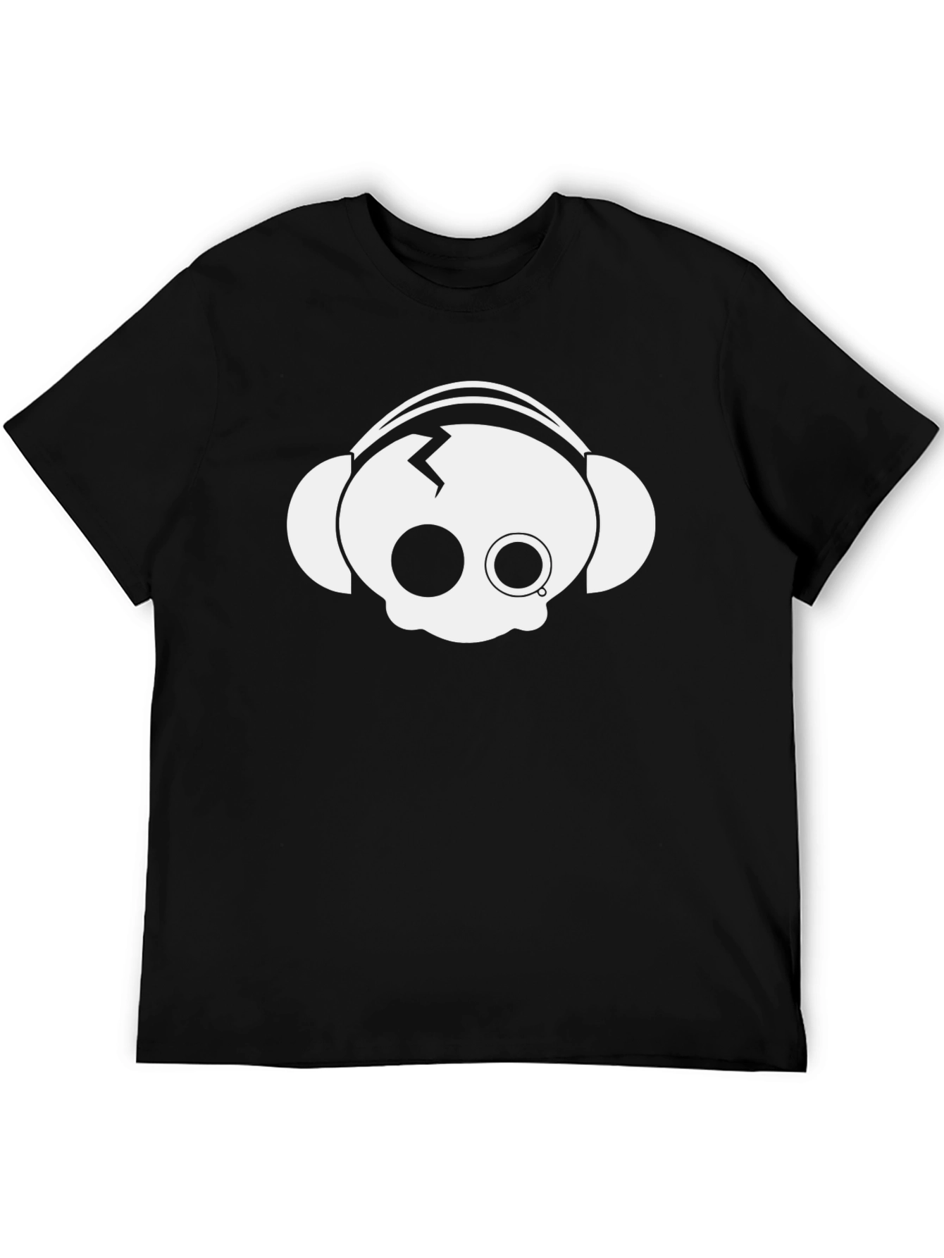 Skull Headphone Graphic Tee - Modern Style