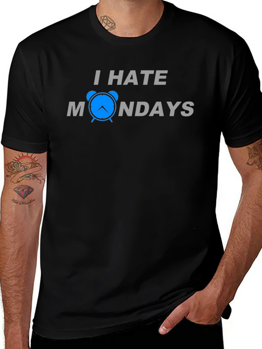 I Hate Mondays T-Shirt - Funny Alarm Clock Design