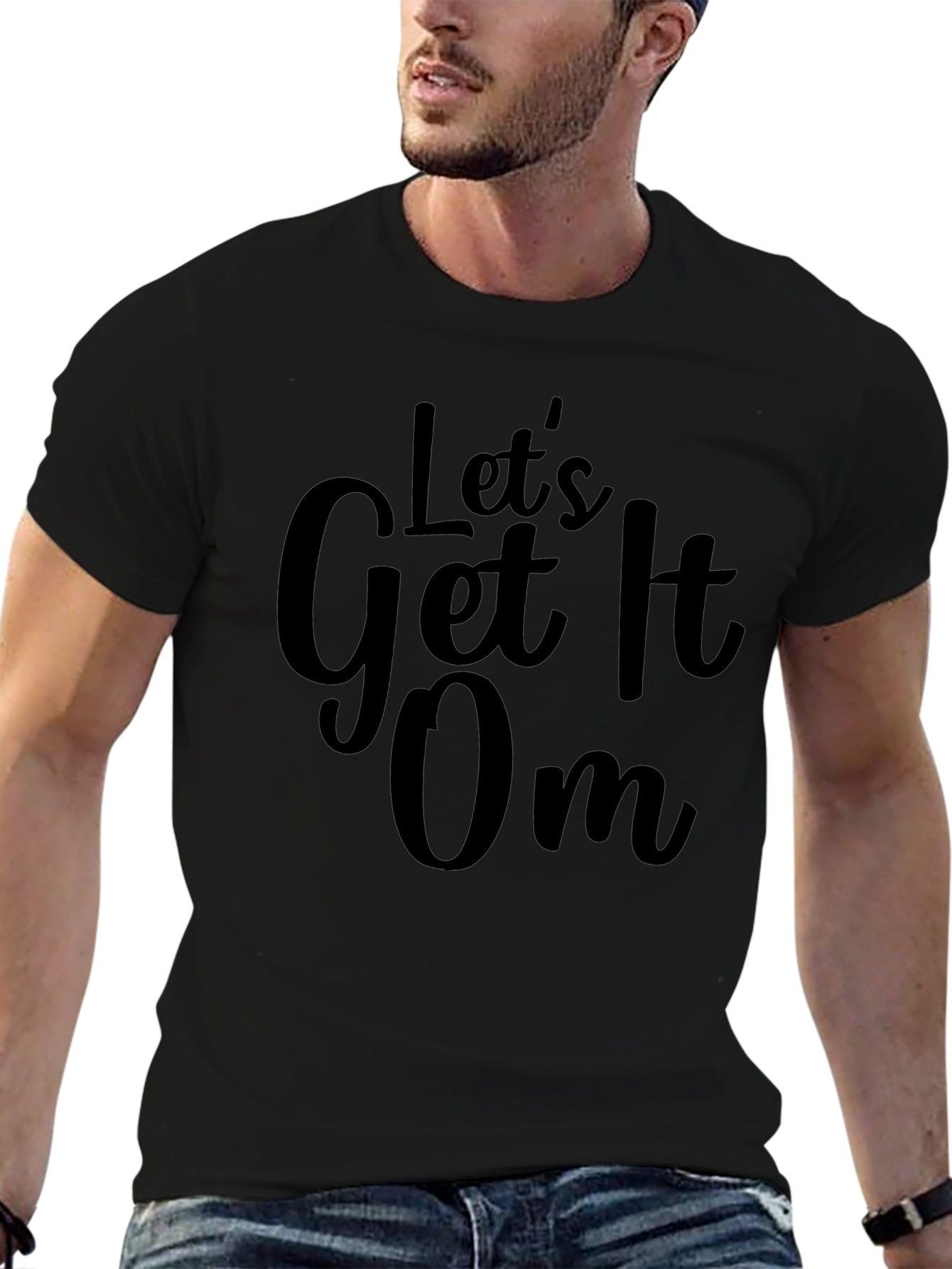 Lets Get It On Black Graphic Tee