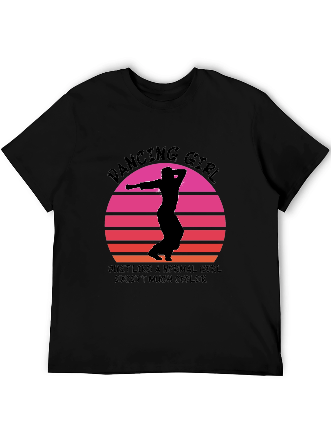 Dancing Girl Sunset Graphic Tee - Cool & Comfy