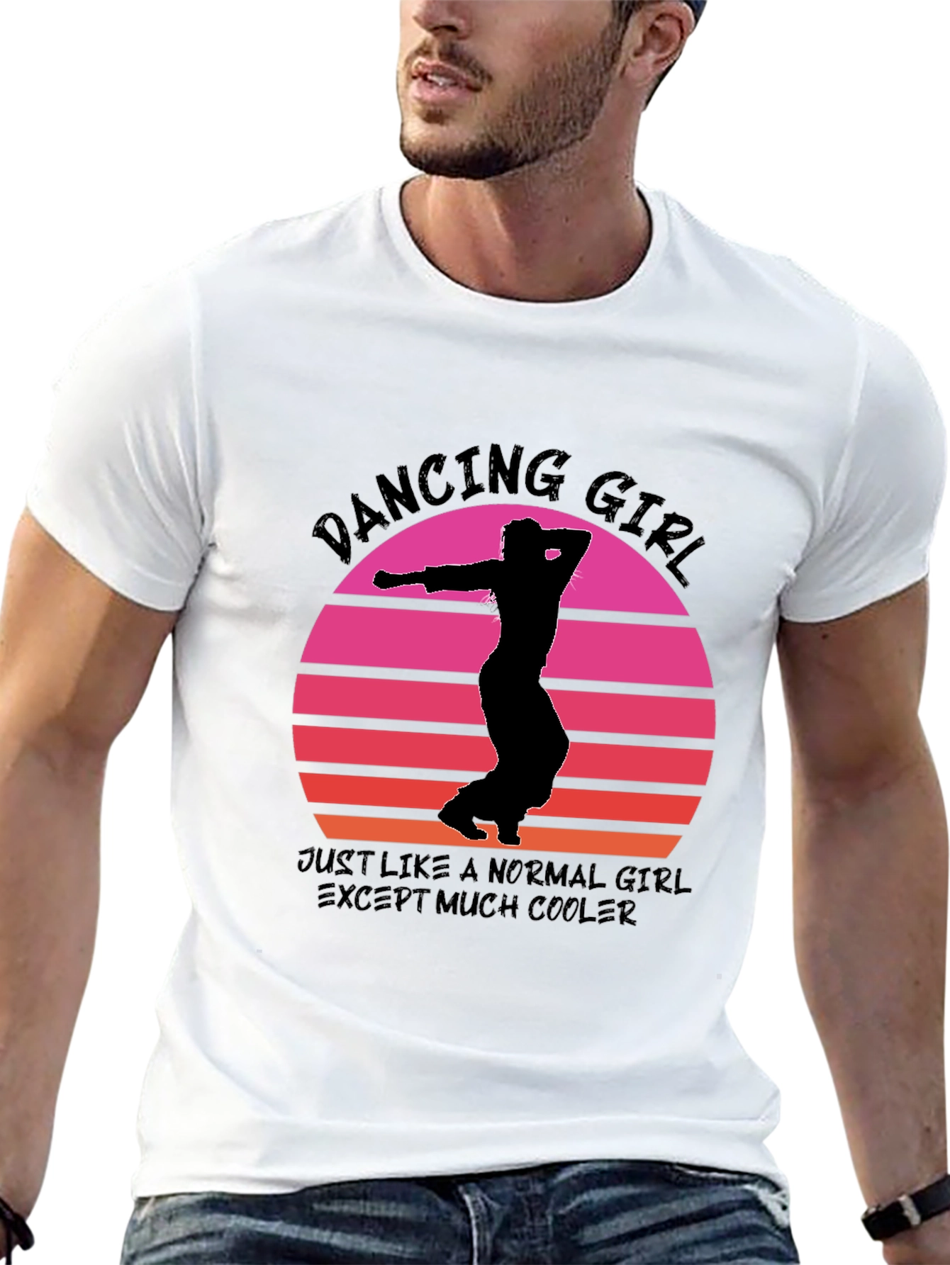 Dancing Girl Sunset Graphic Tee - Cool & Comfy