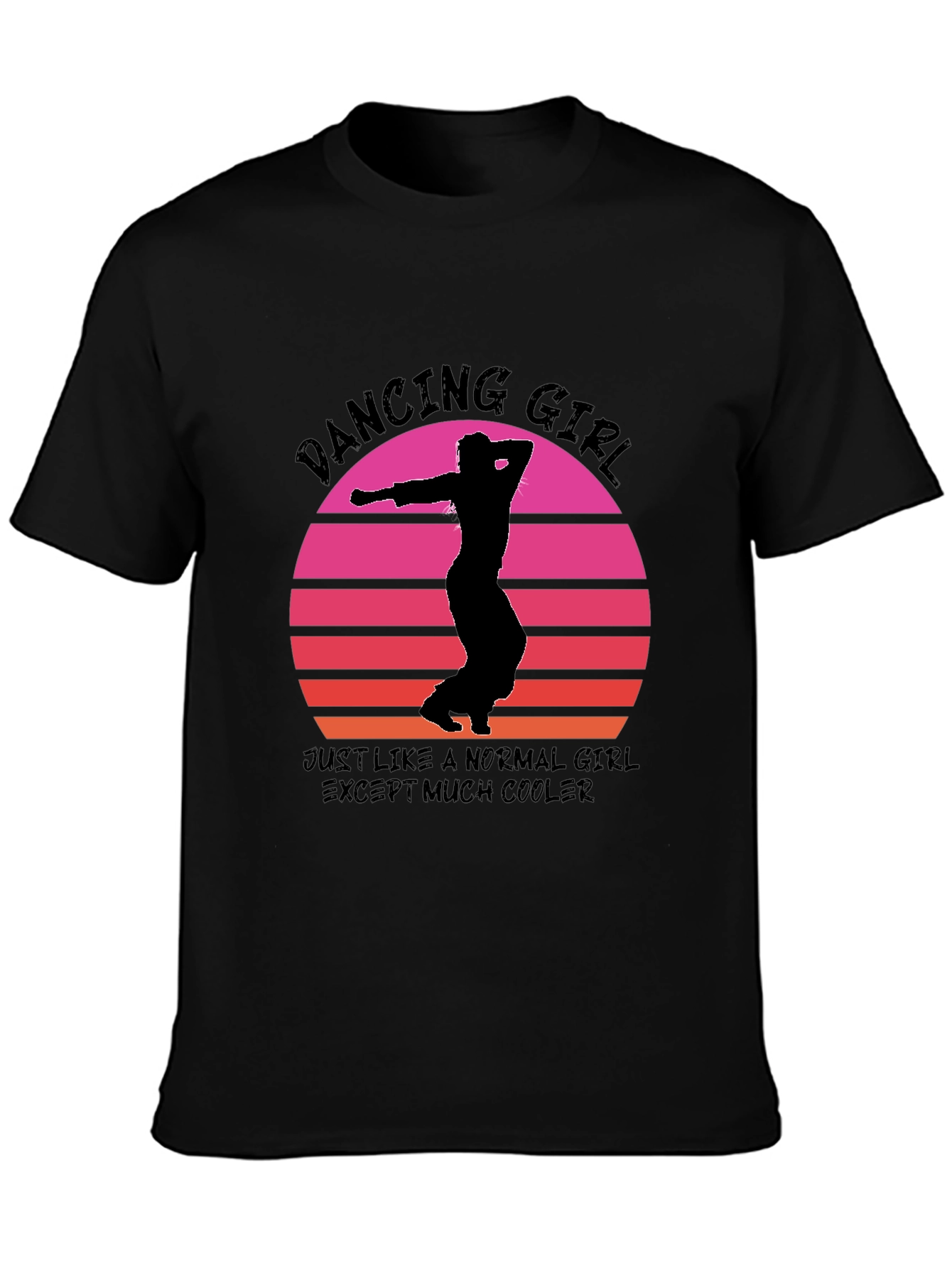 Dancing Girl Sunset Graphic Tee - Cool & Comfy