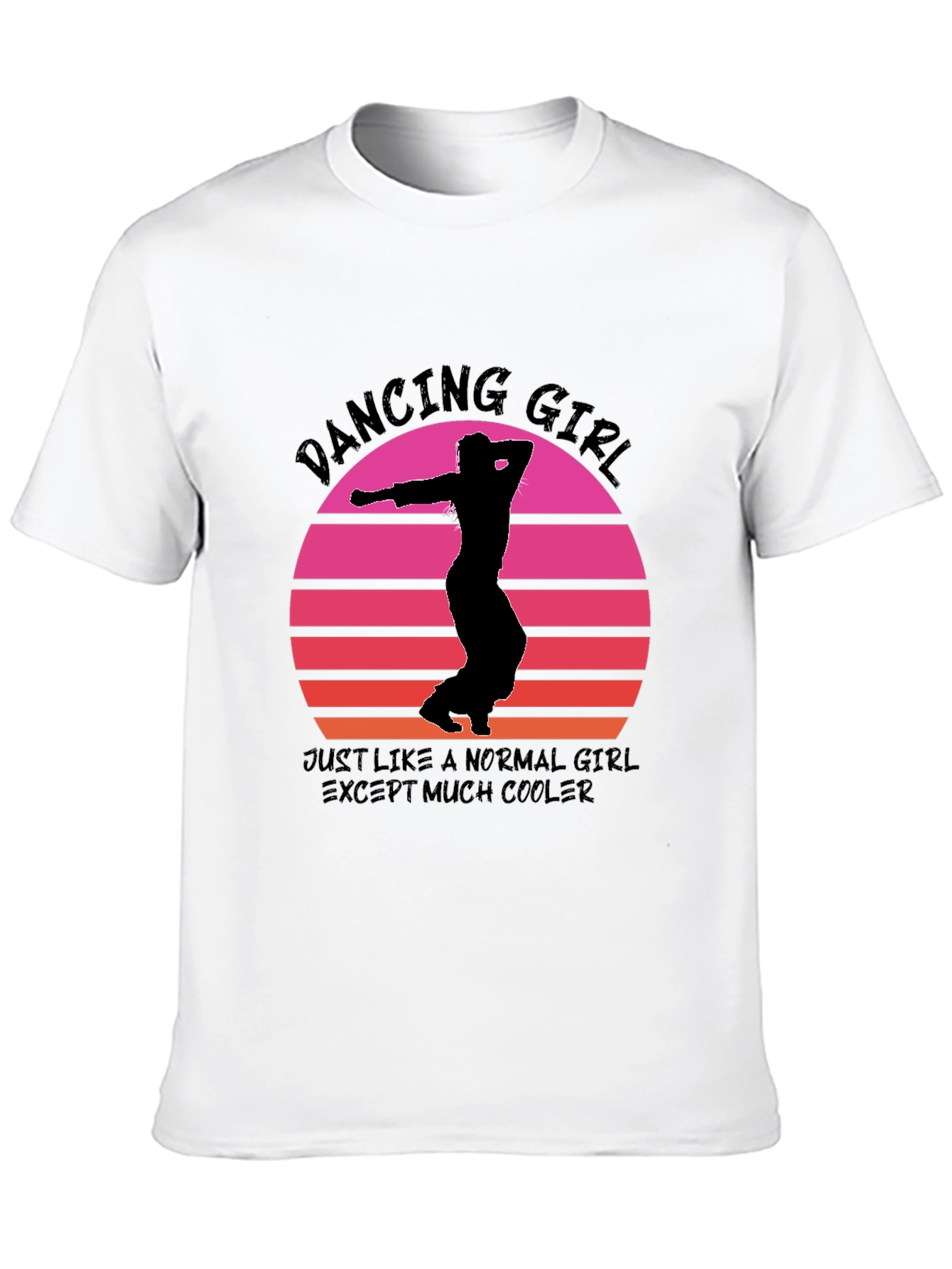 Dancing Girl Sunset Graphic Tee - Cool & Comfy