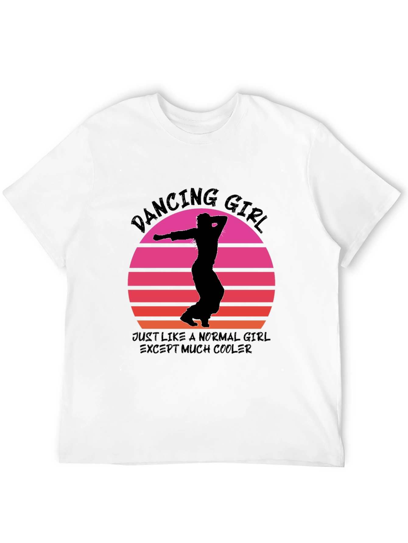 Dancing Girl Sunset Graphic Tee - Cool & Comfy