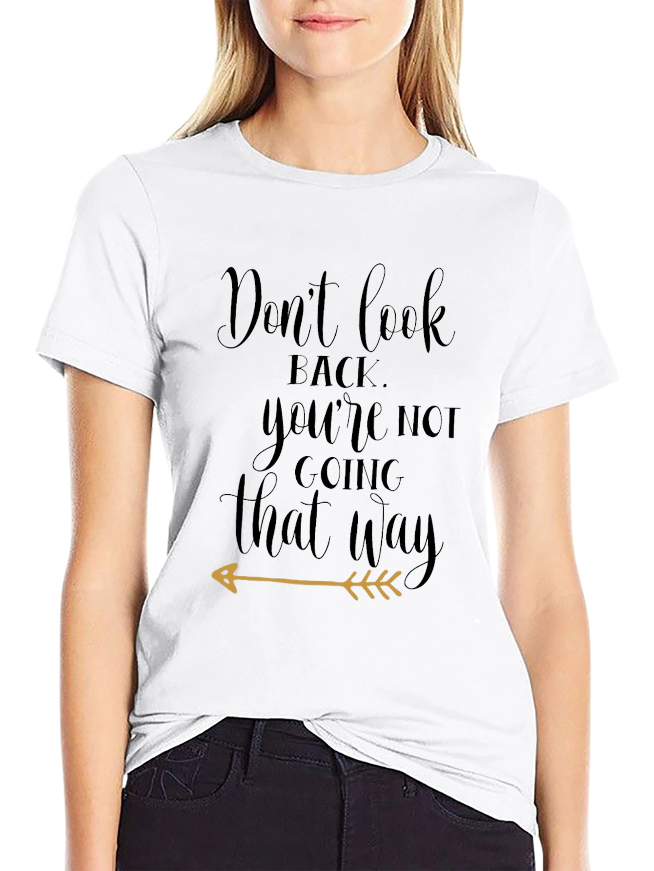 Dont Look Back Black Graphic Tee