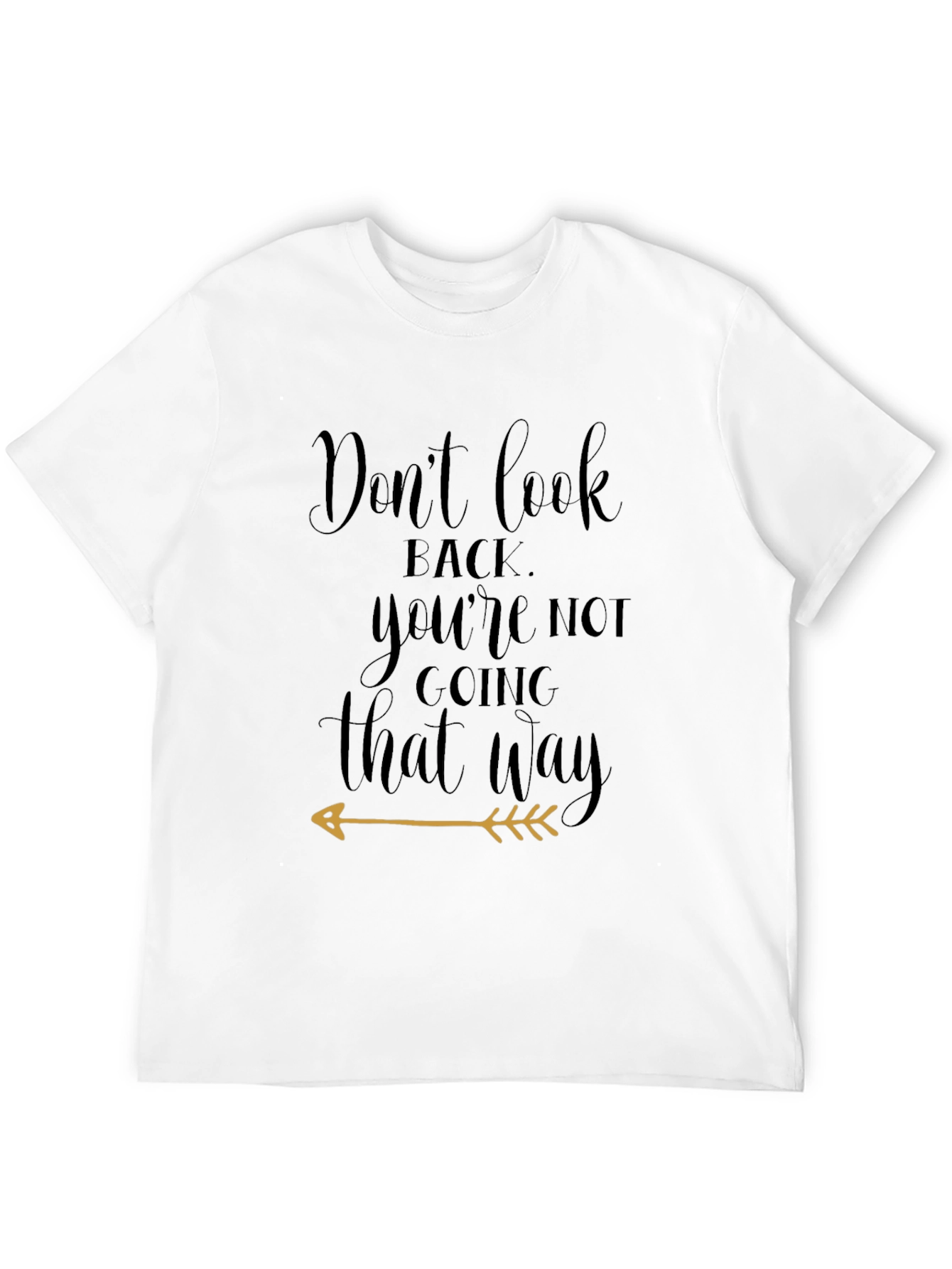 Dont Look Back Black Graphic Tee