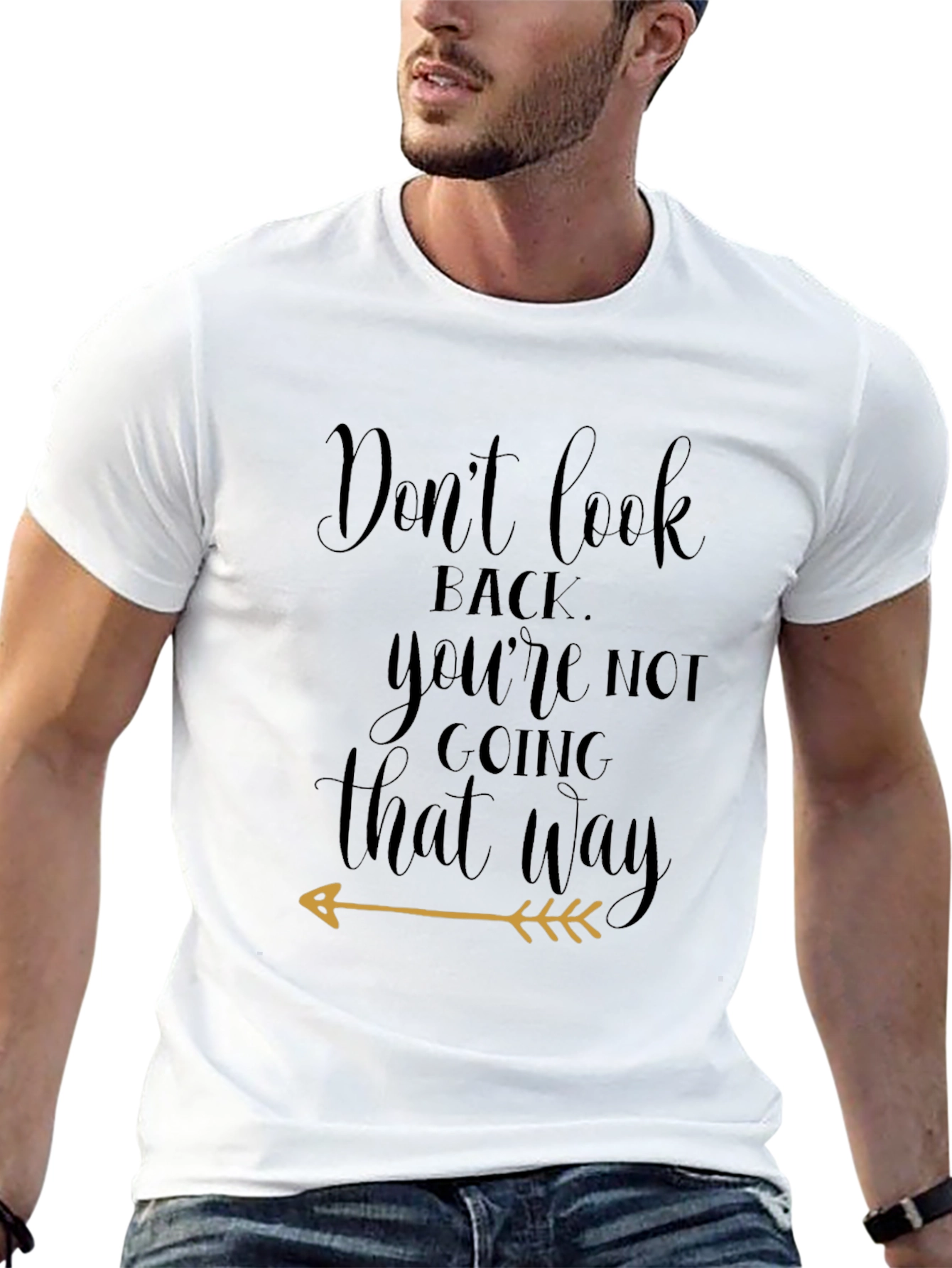 Dont Look Back Black Graphic Tee