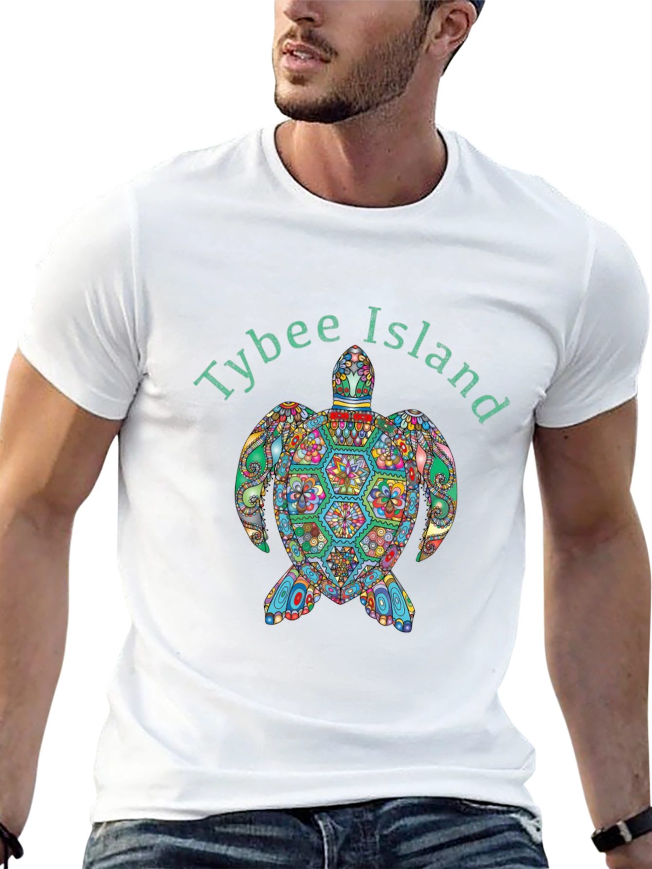 Tybee Island Turtle Graphic T-Shirt