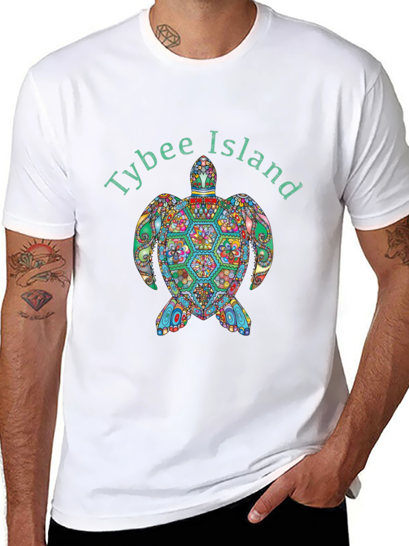 Tybee Island Turtle Graphic T-Shirt