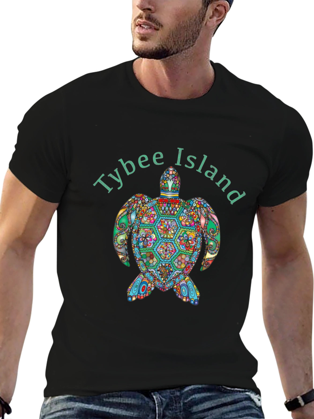 Tybee Island Turtle Graphic T-Shirt