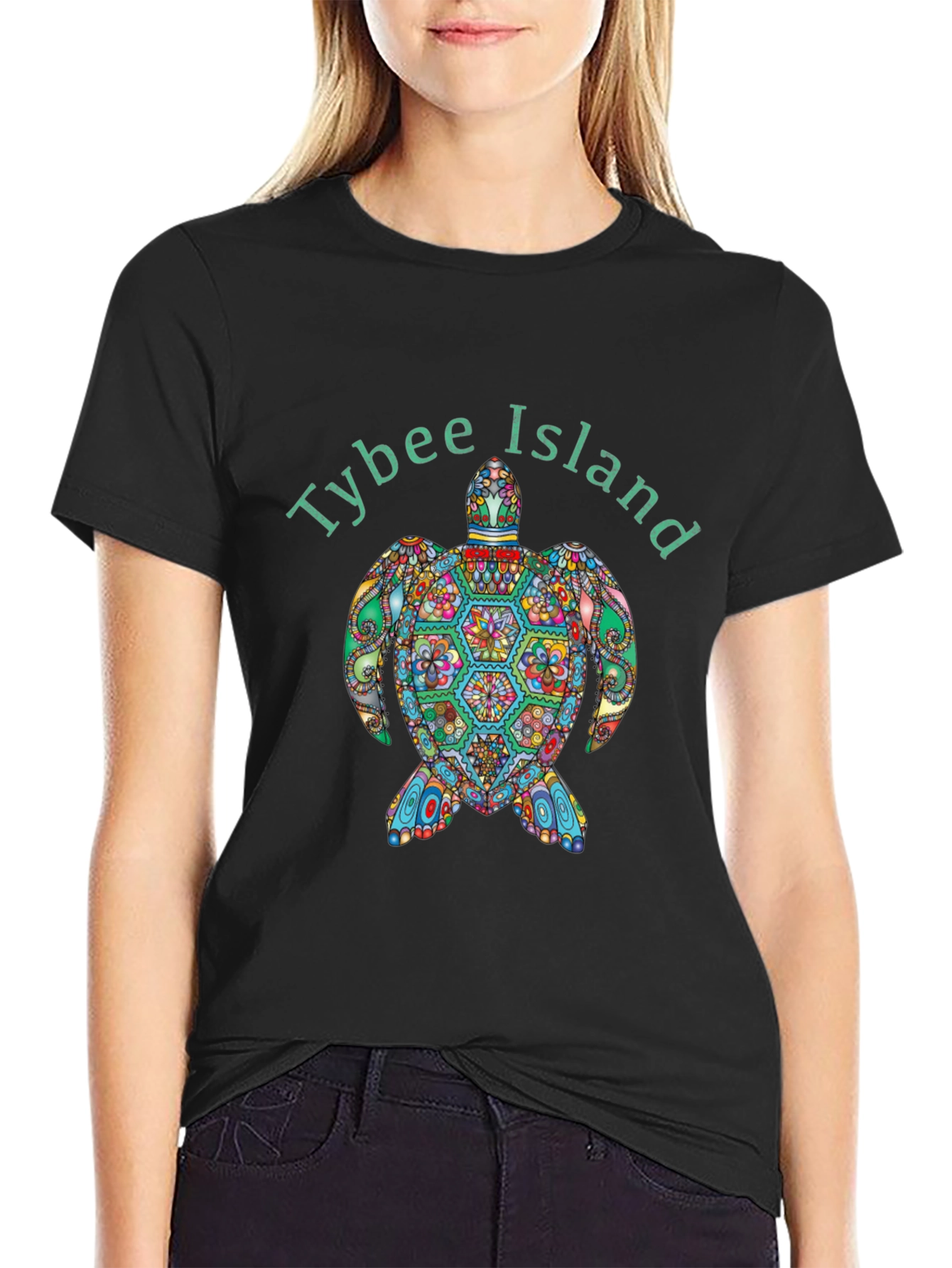 Tybee Island Turtle Graphic T-Shirt