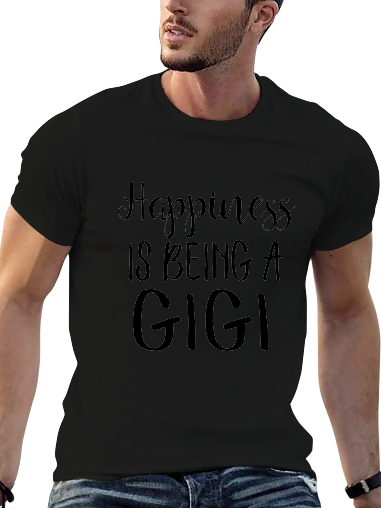 Happiness is Being a Gigi Black T-Shirt