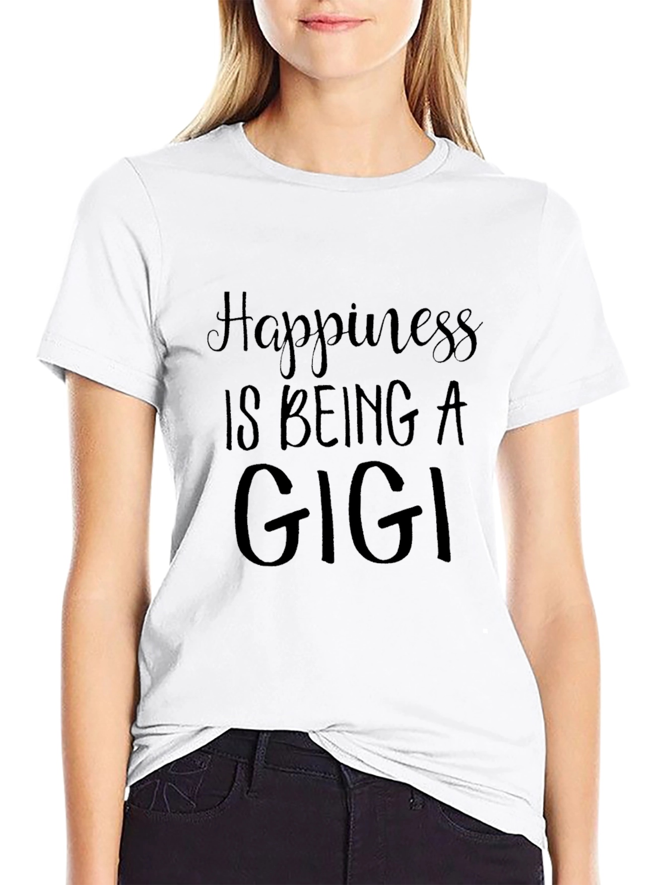 Happiness is Being a Gigi Black T-Shirt