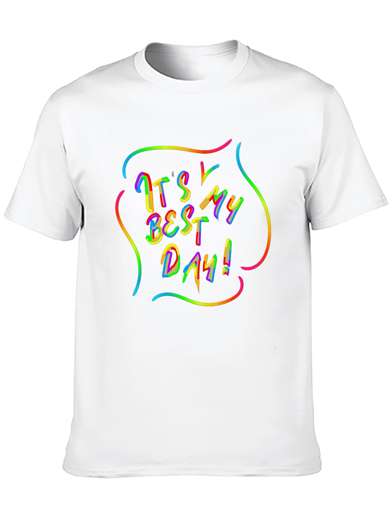 Its My Best Day! Rainbow Graphic Black T-Shirt