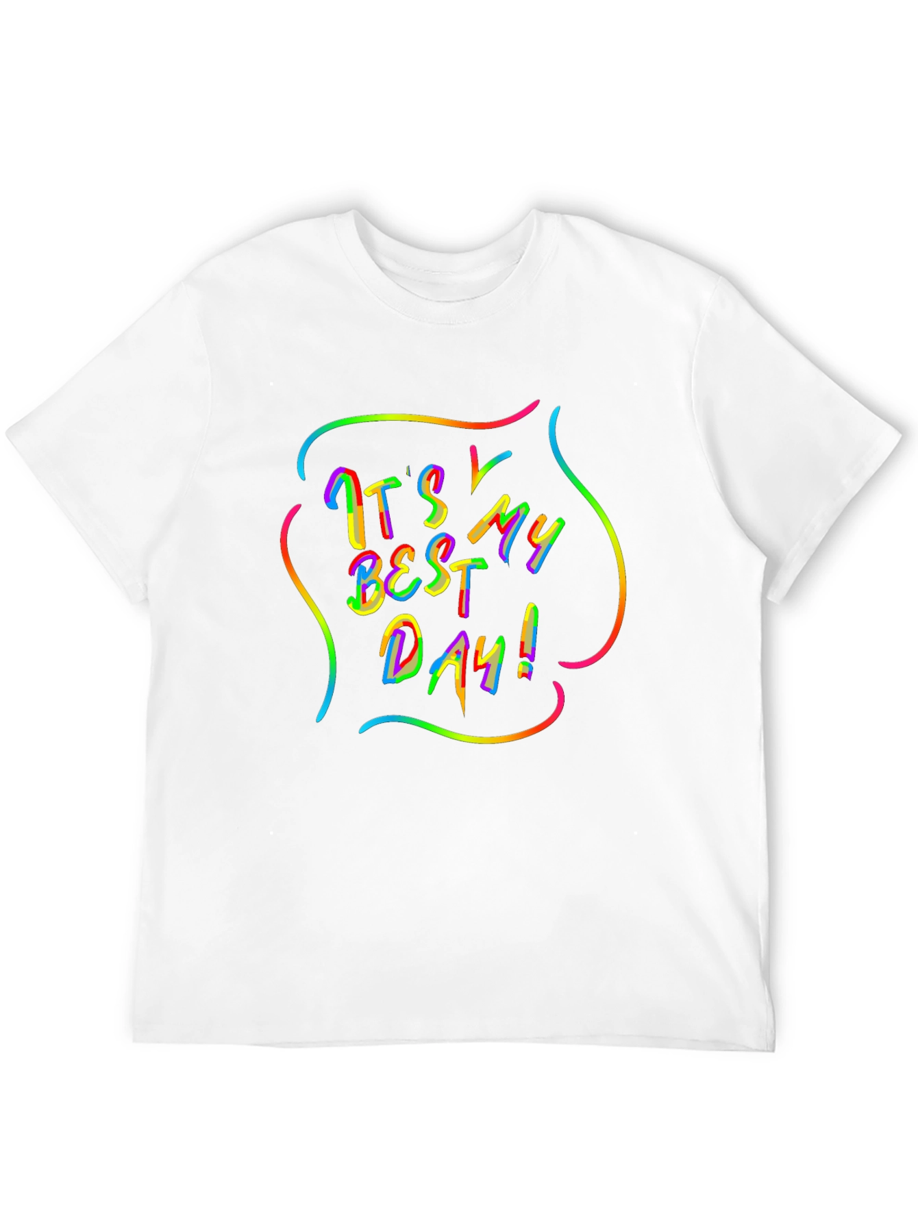 Its My Best Day! Rainbow Graphic Black T-Shirt
