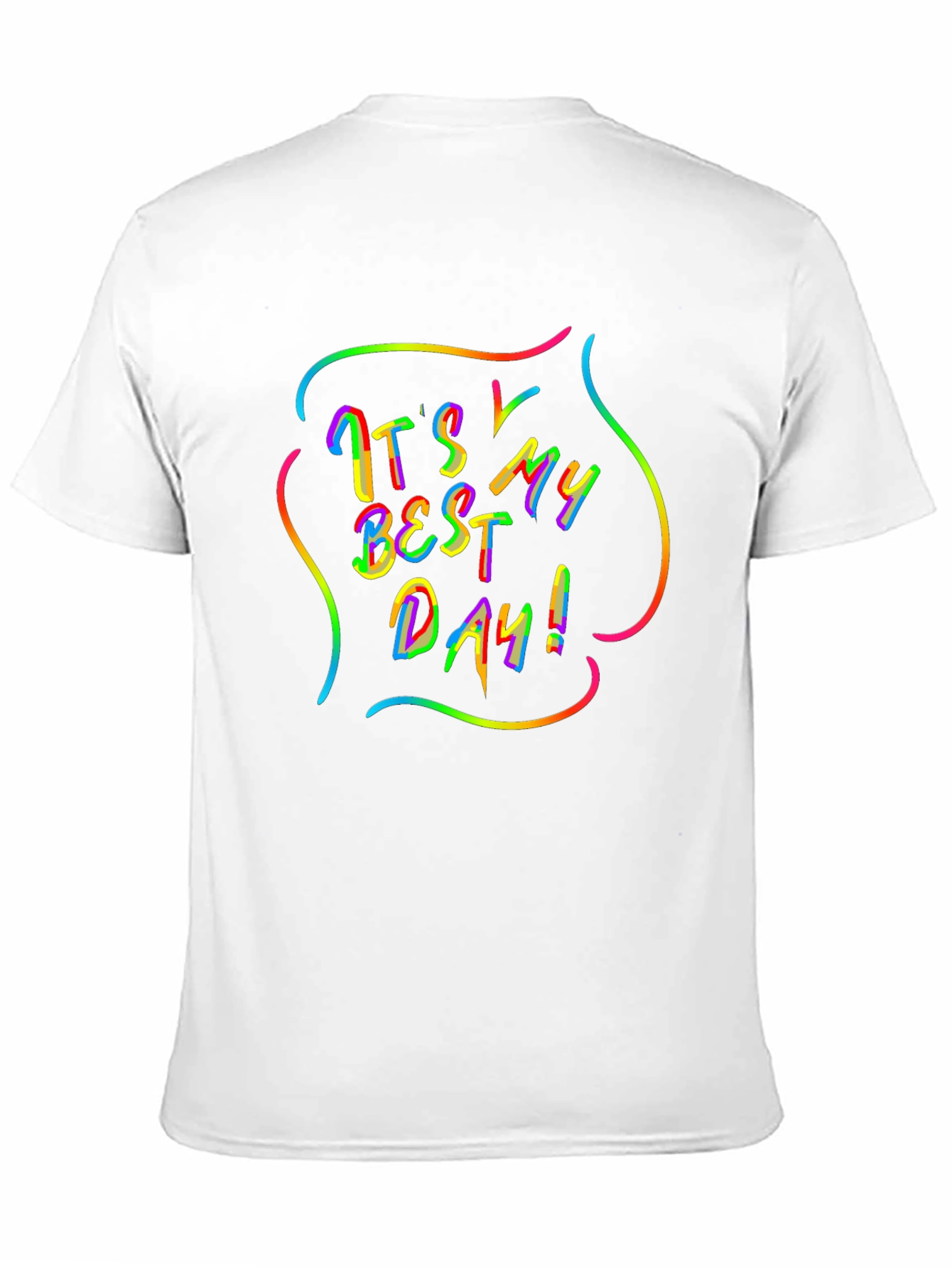 Its My Best Day! Rainbow Graphic Black T-Shirt