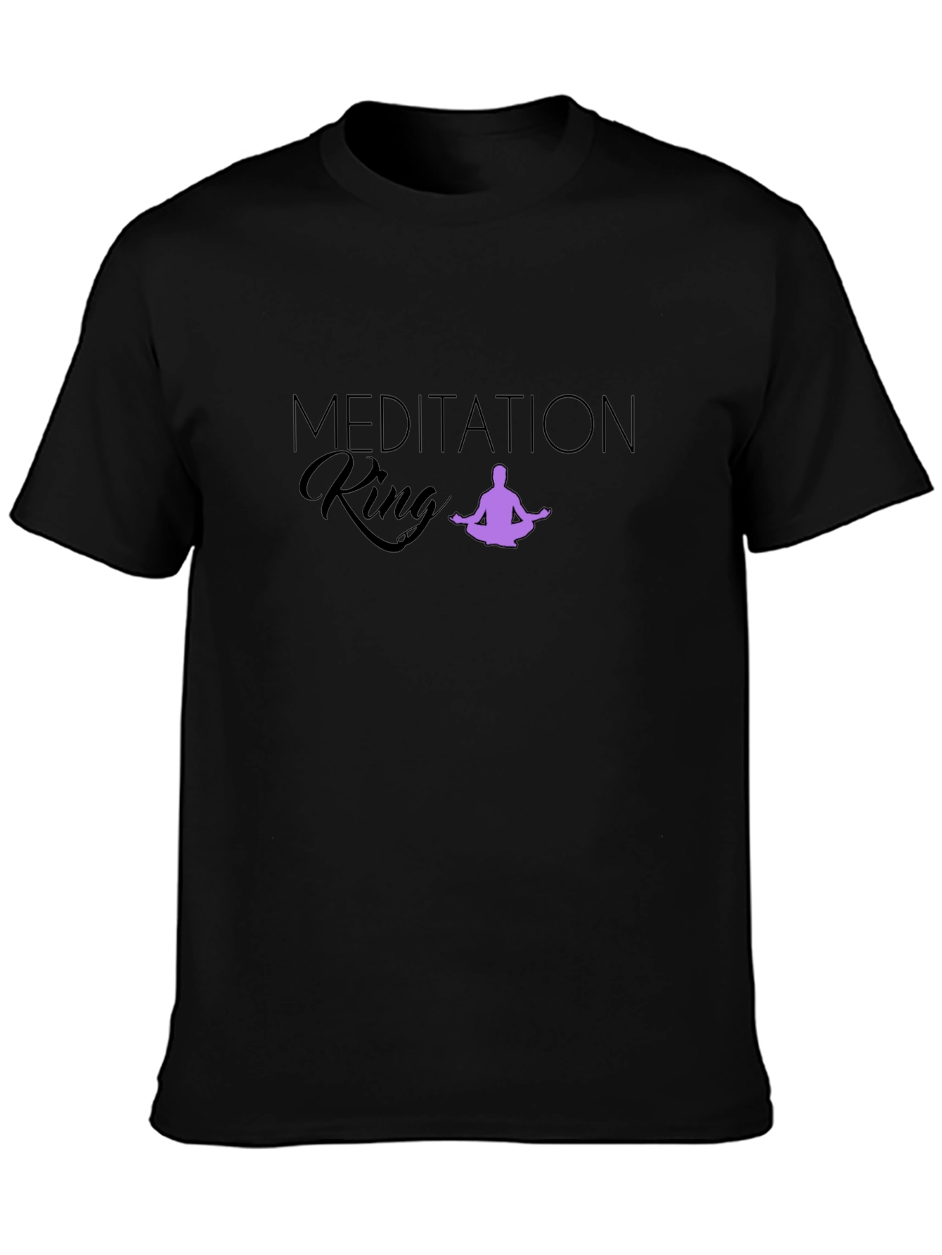 Meditation King T-Shirt - Black Tee
