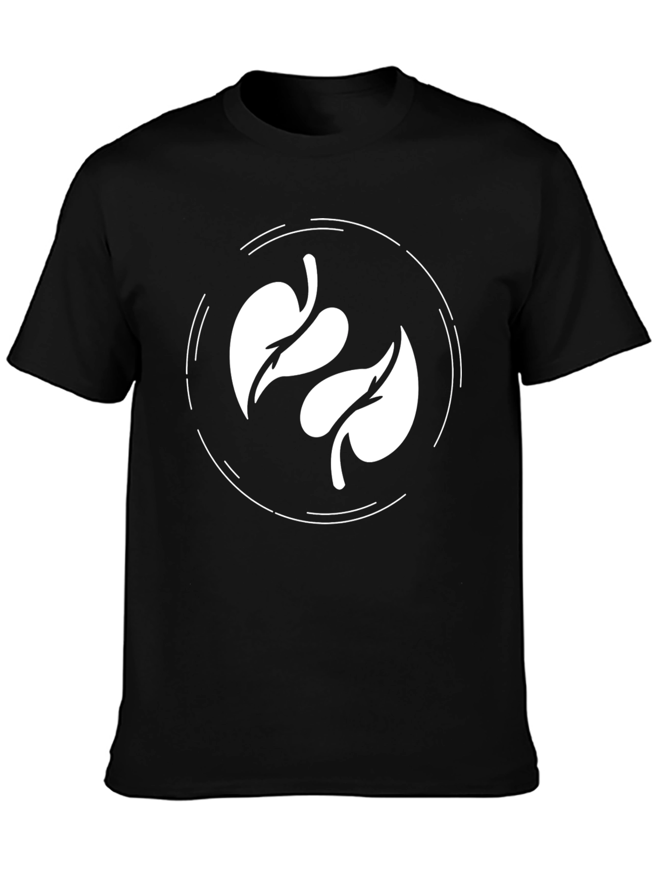 Leaf Circle Graphic Tee - Modern Casual Shirt