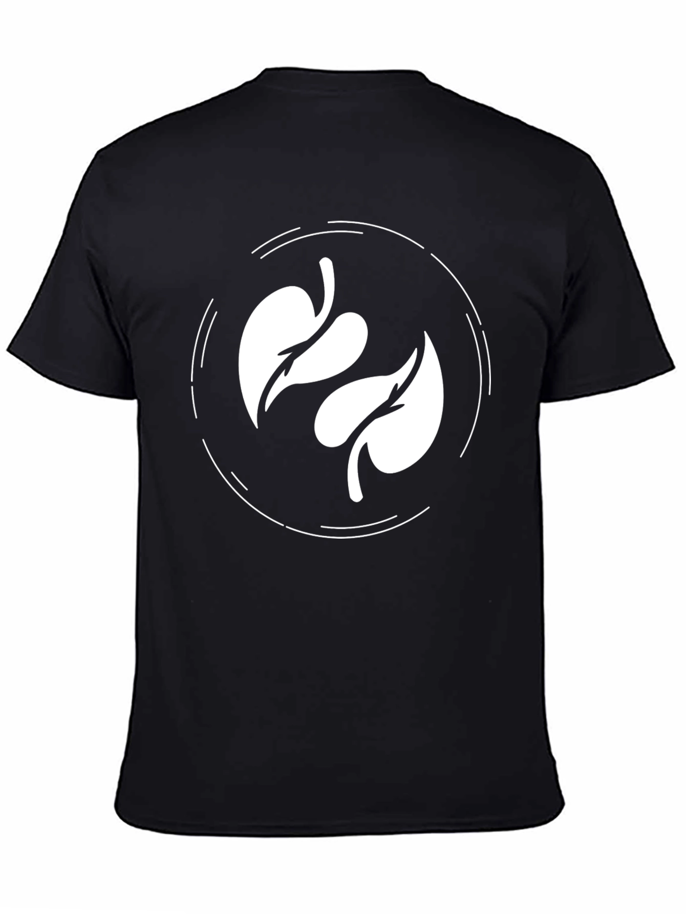 Leaf Circle Graphic Tee - Modern Casual Shirt