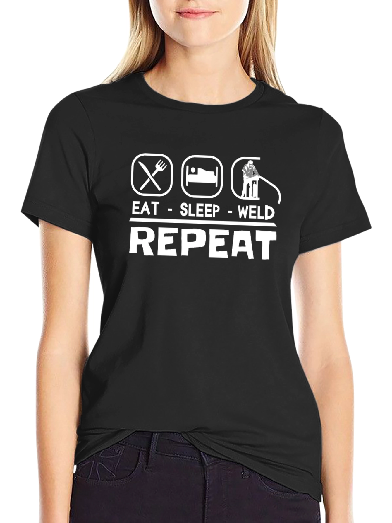 Eat Sleep Weld Repeat T-Shirt